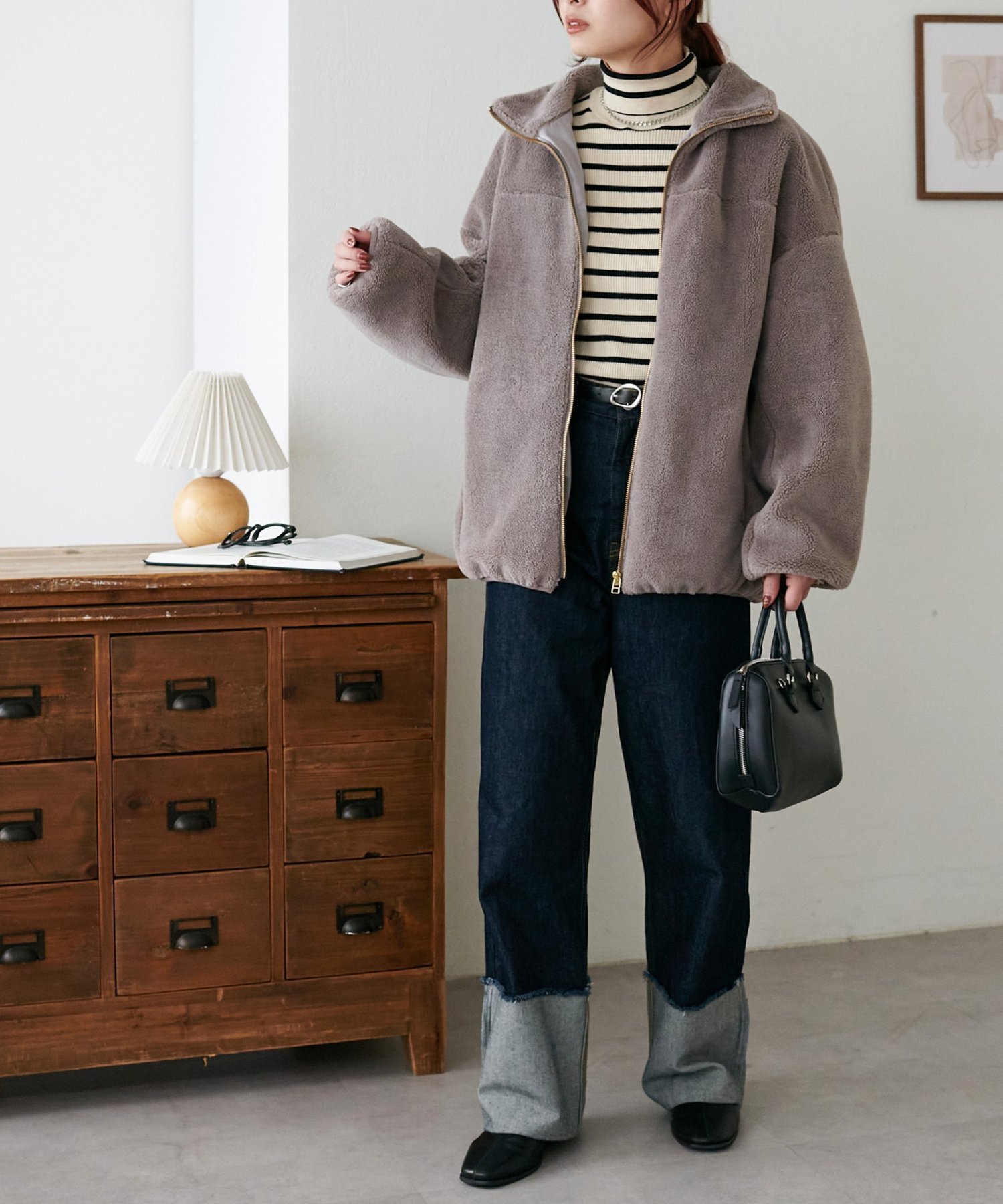 Discoat｜【新色追加!/リバイバル】キレイメボアスタンドブルゾン