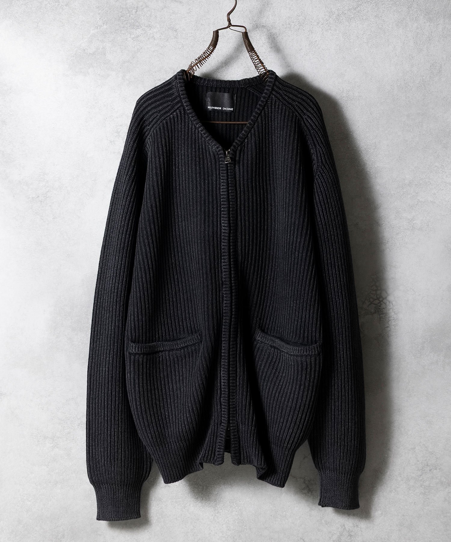 NUMBER (N)INE｜VINTAGE OVERDYE ACID WASH ZIP CARDIGAN | Rakuten