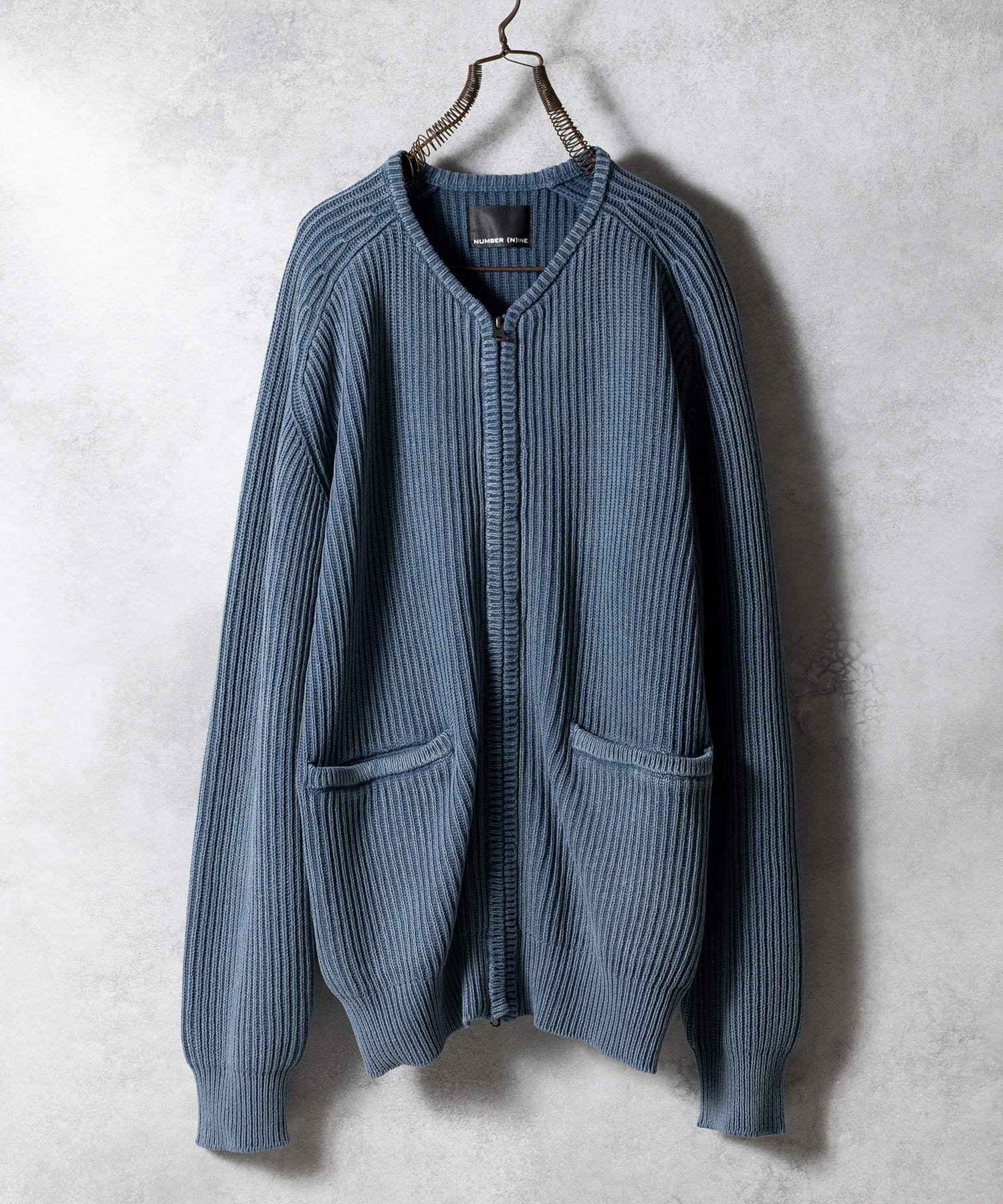 NUMBER (N)INE｜VINTAGE OVERDYE ACID WASH ZIP CARDIGAN | Rakuten