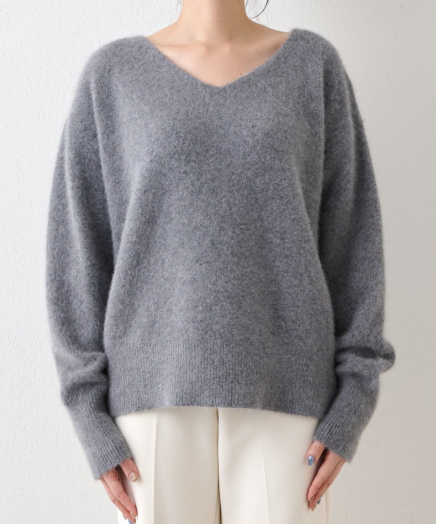 Whim Gazette｜フォックスウール Vネックプルオーバー | Rakuten