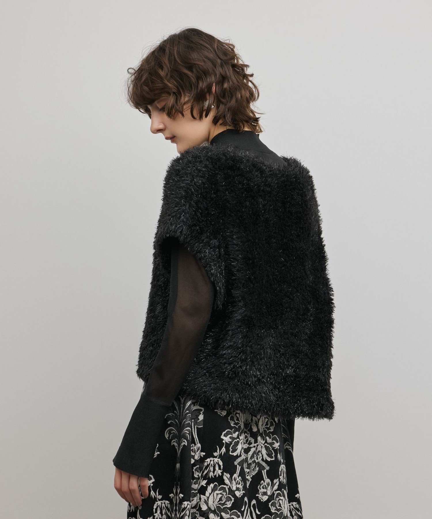 GRACE CONTINENTAL｜ラメフェザーベスト | Rakuten Fashion(楽天