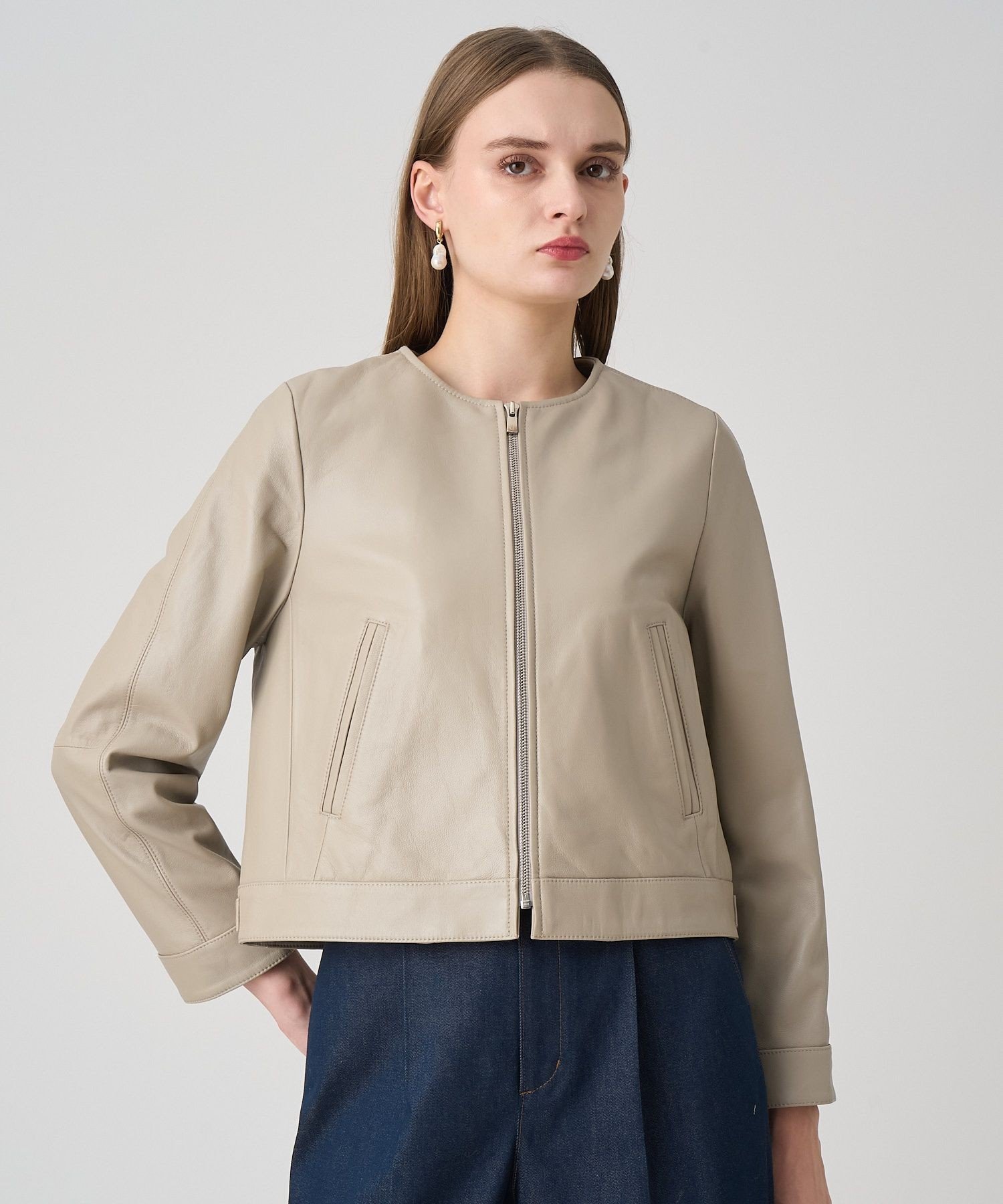 ANAYI｜ラムレザーファスナーブルゾン | Rakuten Fashion(楽天