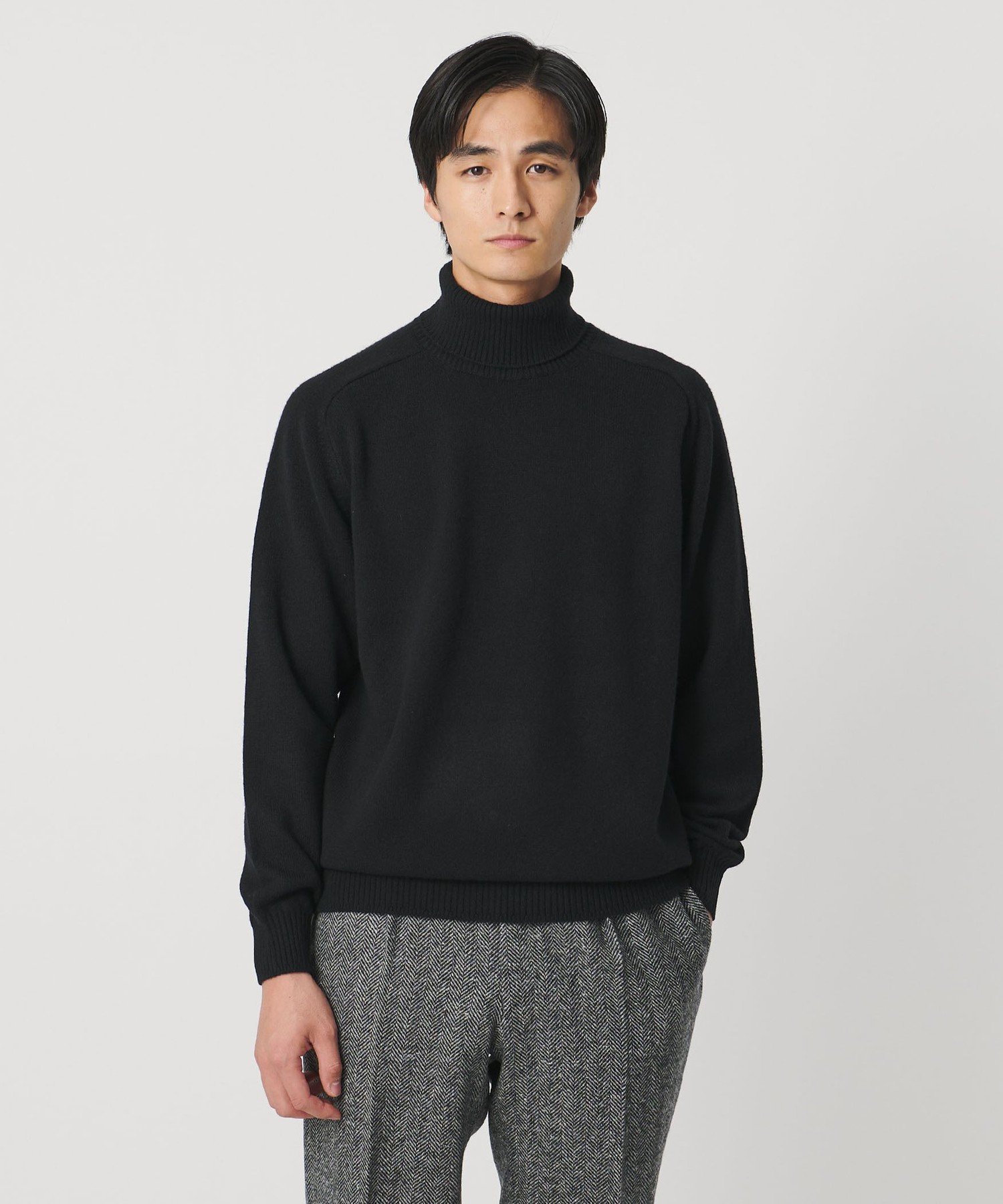 UNITED ARROWS｜ウール カシミヤ ミドルゲージ タートルネック ニット