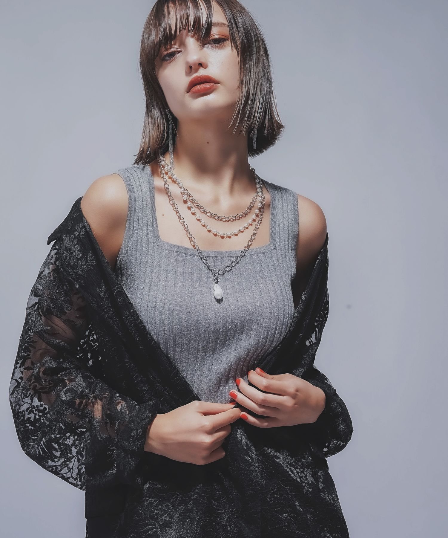 HARE｜2WAYスクエアラメニットタンクトップ | Rakuten Fashion(楽天