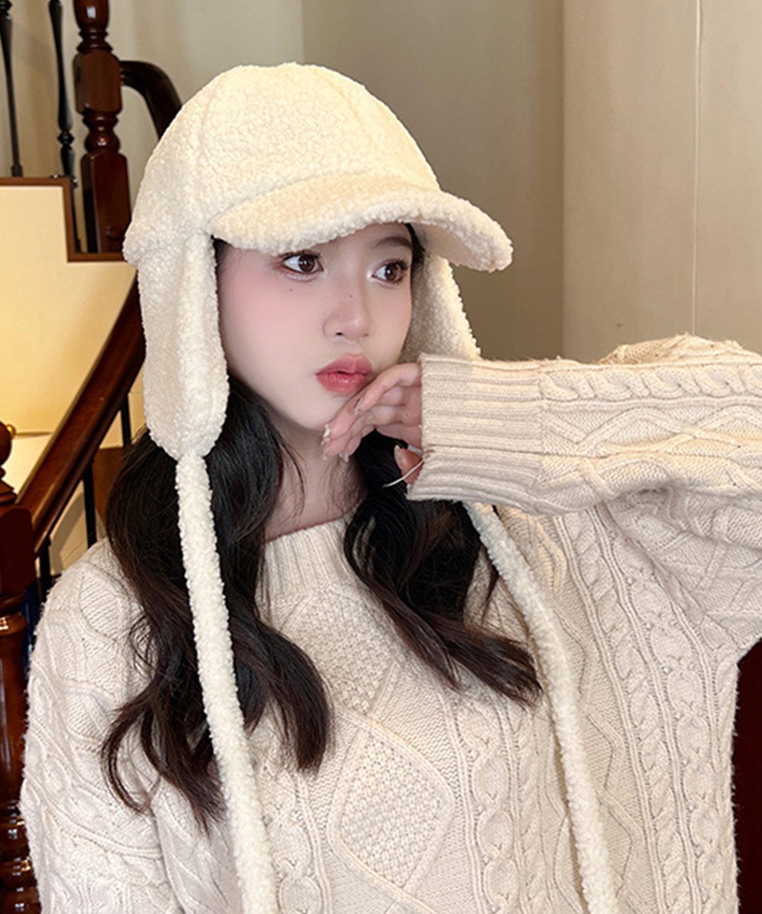 chuclla｜もこもこ あったか ボア フライトキャップ cula1249