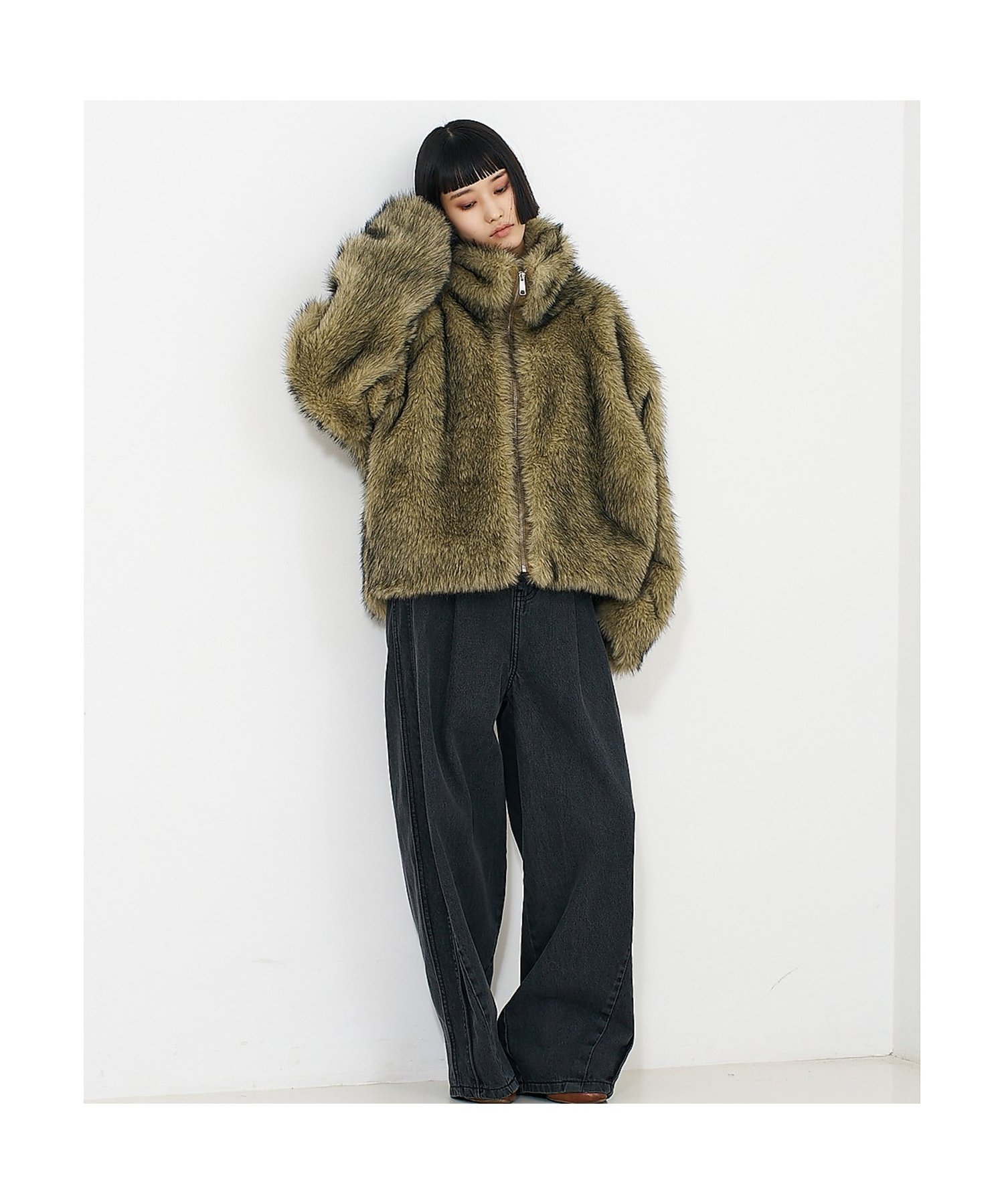 NOMINE｜スタンドフェイクファーブルゾン | Rakuten Fashion(楽天