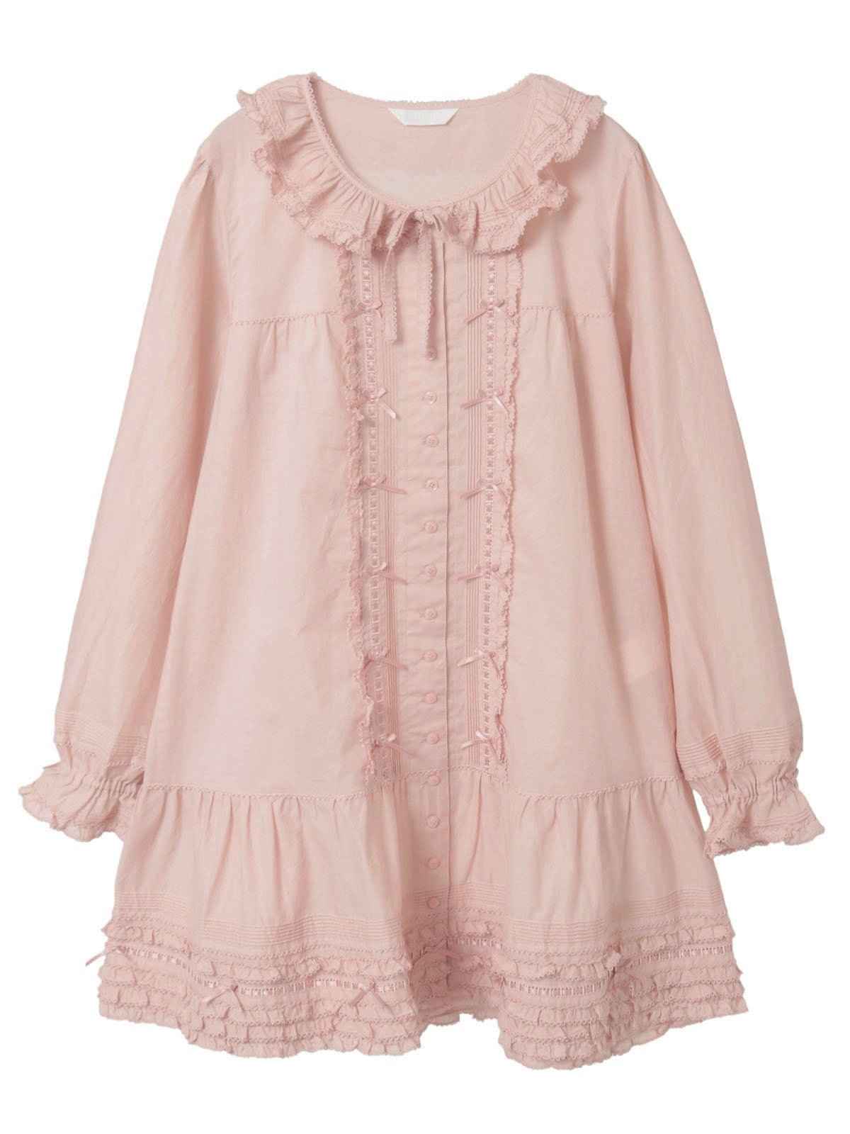 ピンクハウス 苺柄チュニック 日本製 あじさいプリントチュニック