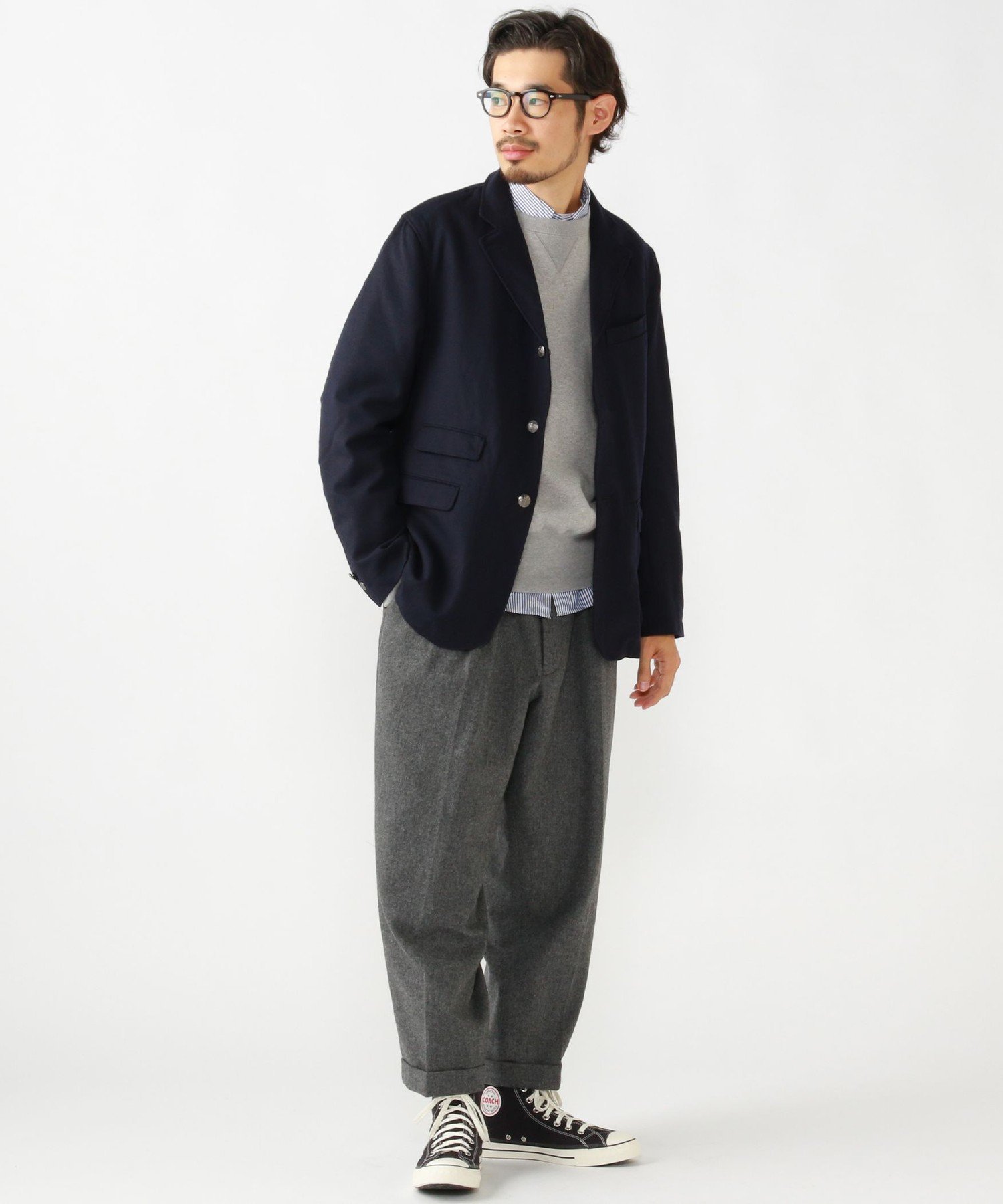 BEAMS MEN｜BEAMS PLUS / 2プリーツ フランネル トラウザーズ