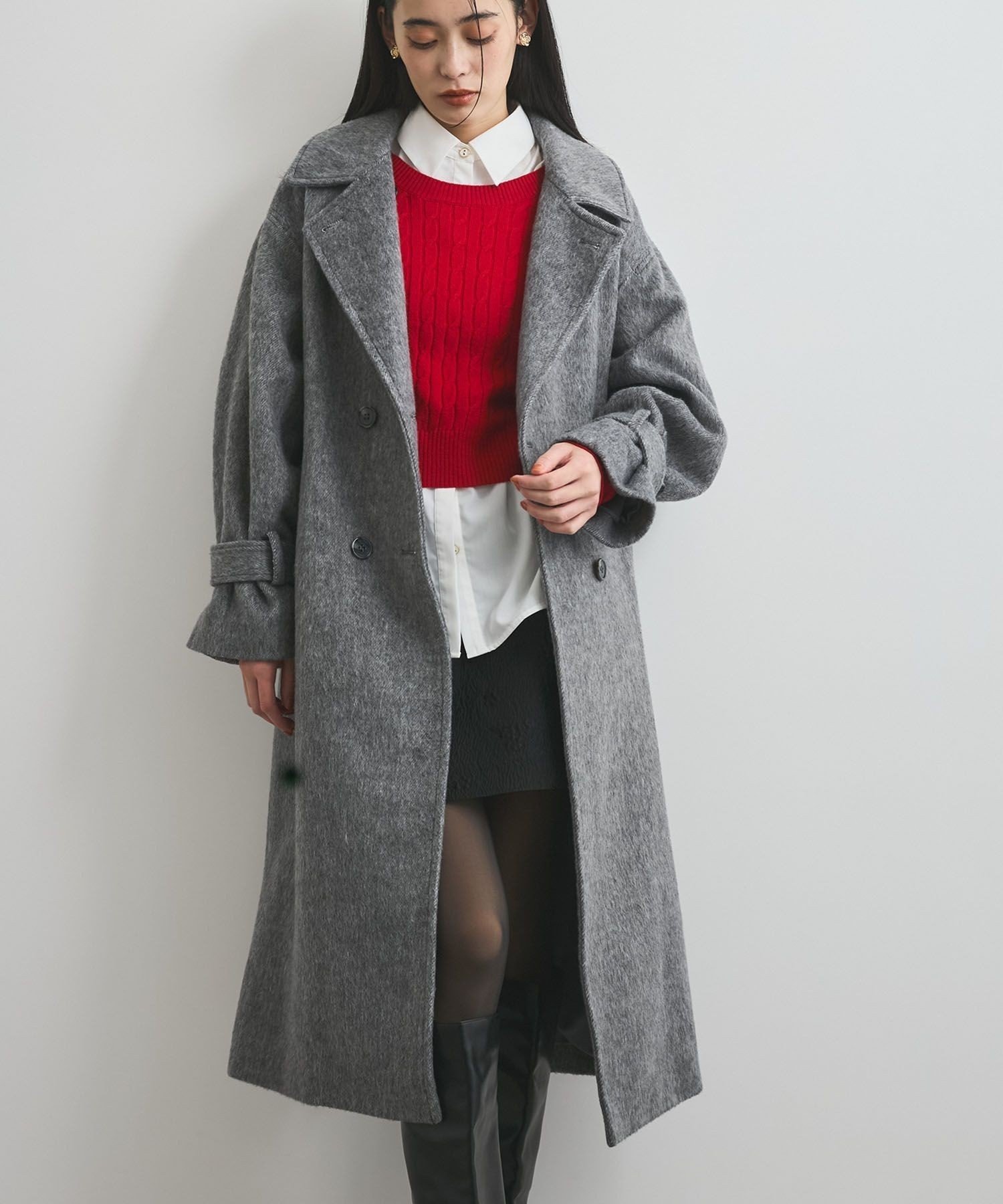 VIS｜【2WAY】シャギーロングコート | Rakuten Fashion(楽天