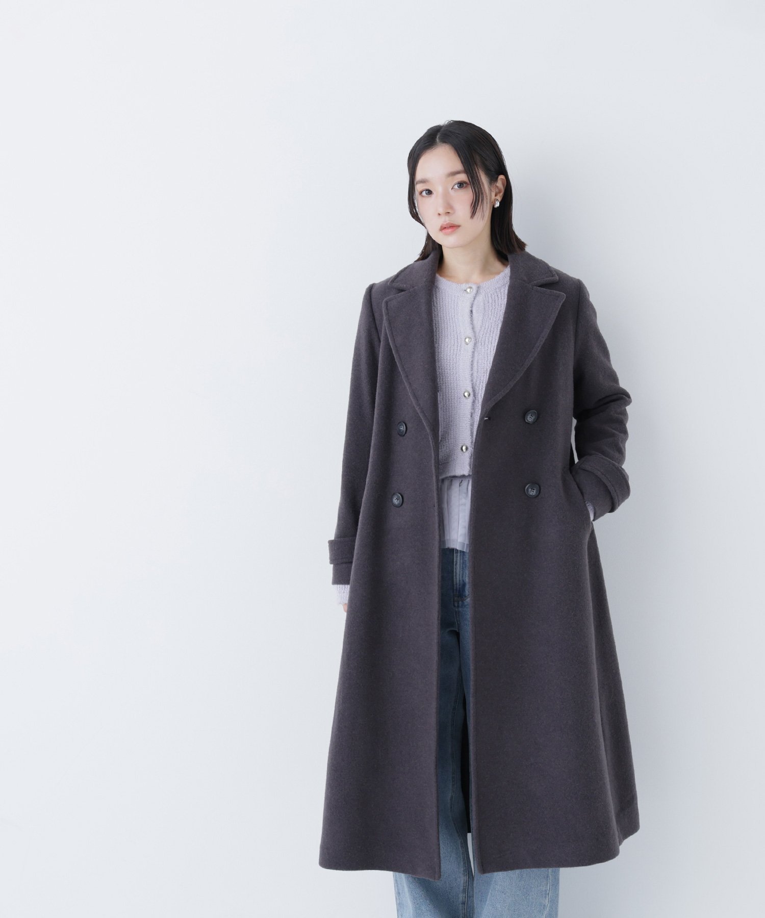 NATURAL BEAUTY BASIC｜ビッグカラーダブルチェスターコート | Rakuten