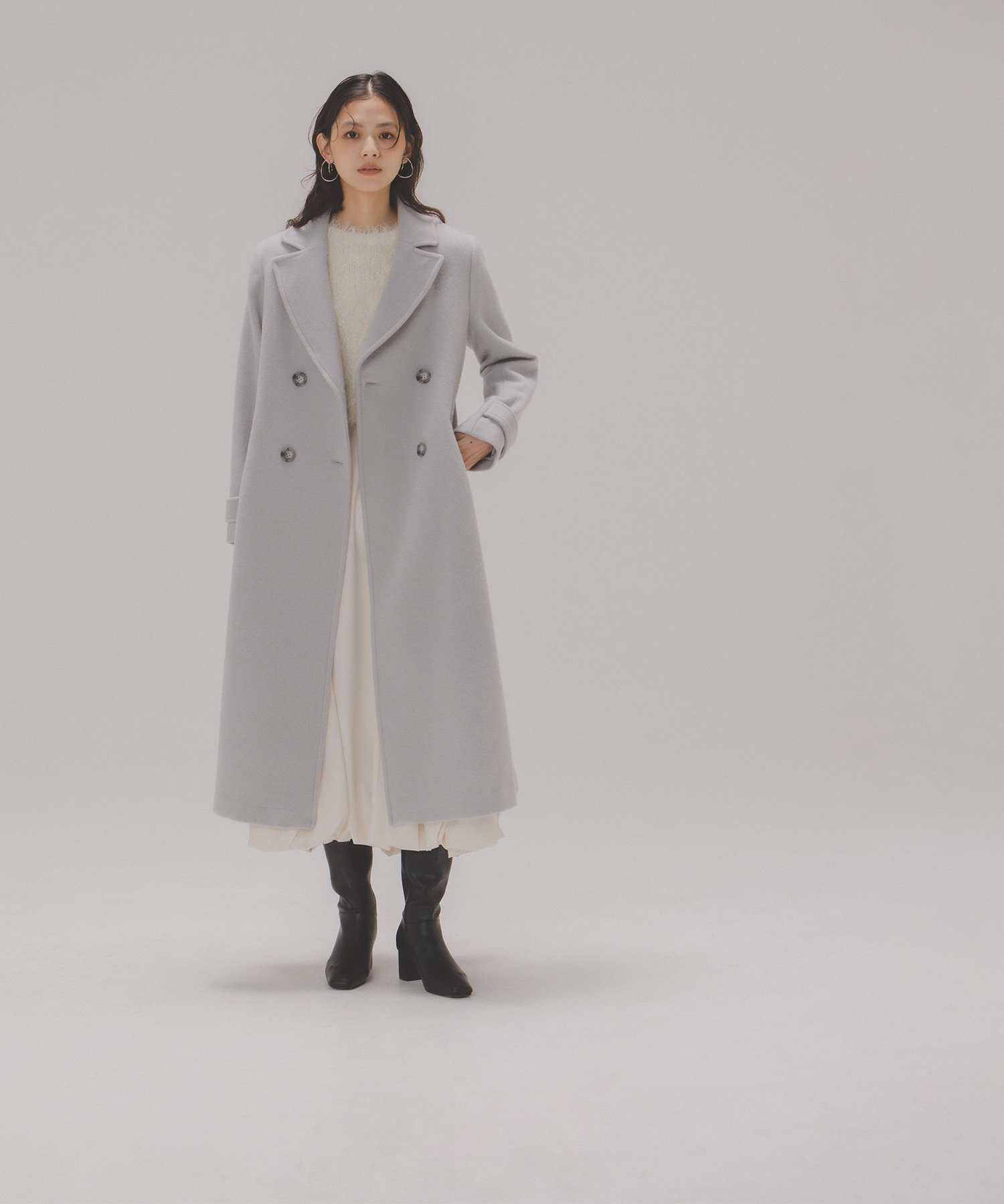 NATURAL BEAUTY BASIC｜ビッグカラーダブルチェスターコート | Rakuten