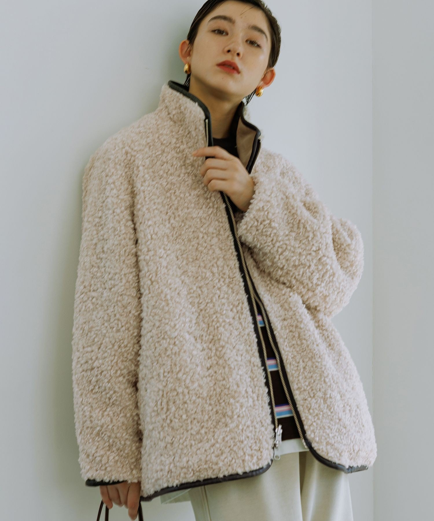 ADAM ET ROPE'｜【WEB限定】リバーシブルボアブルゾン | Rakuten