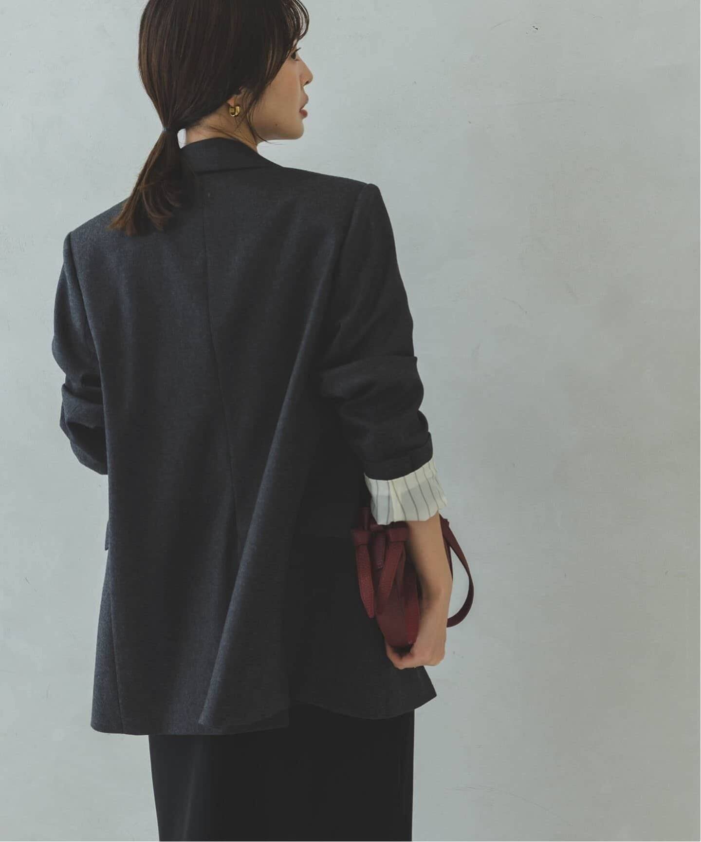 NOBLE｜《追加》《WEB・一部店舗カラー》ウールフラノピークドラペル