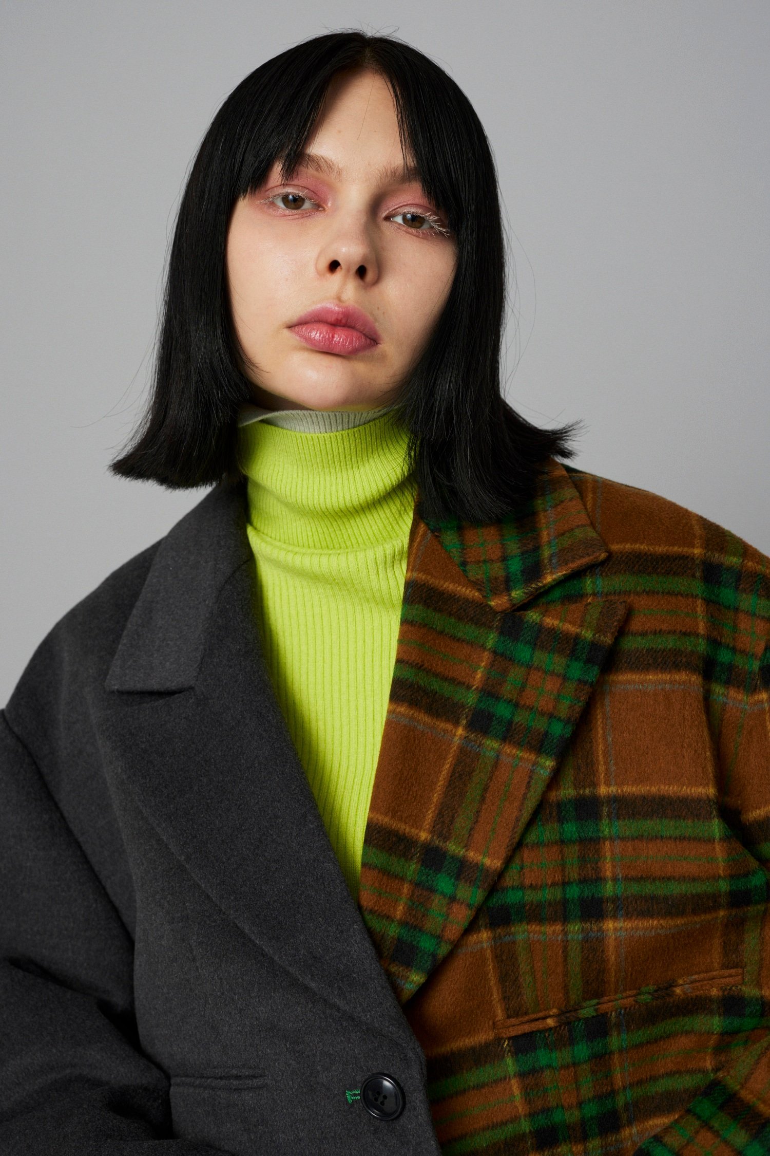 HeRIN.CYE｜Bi color asymmetry jacket | Rakuten Fashion(楽天