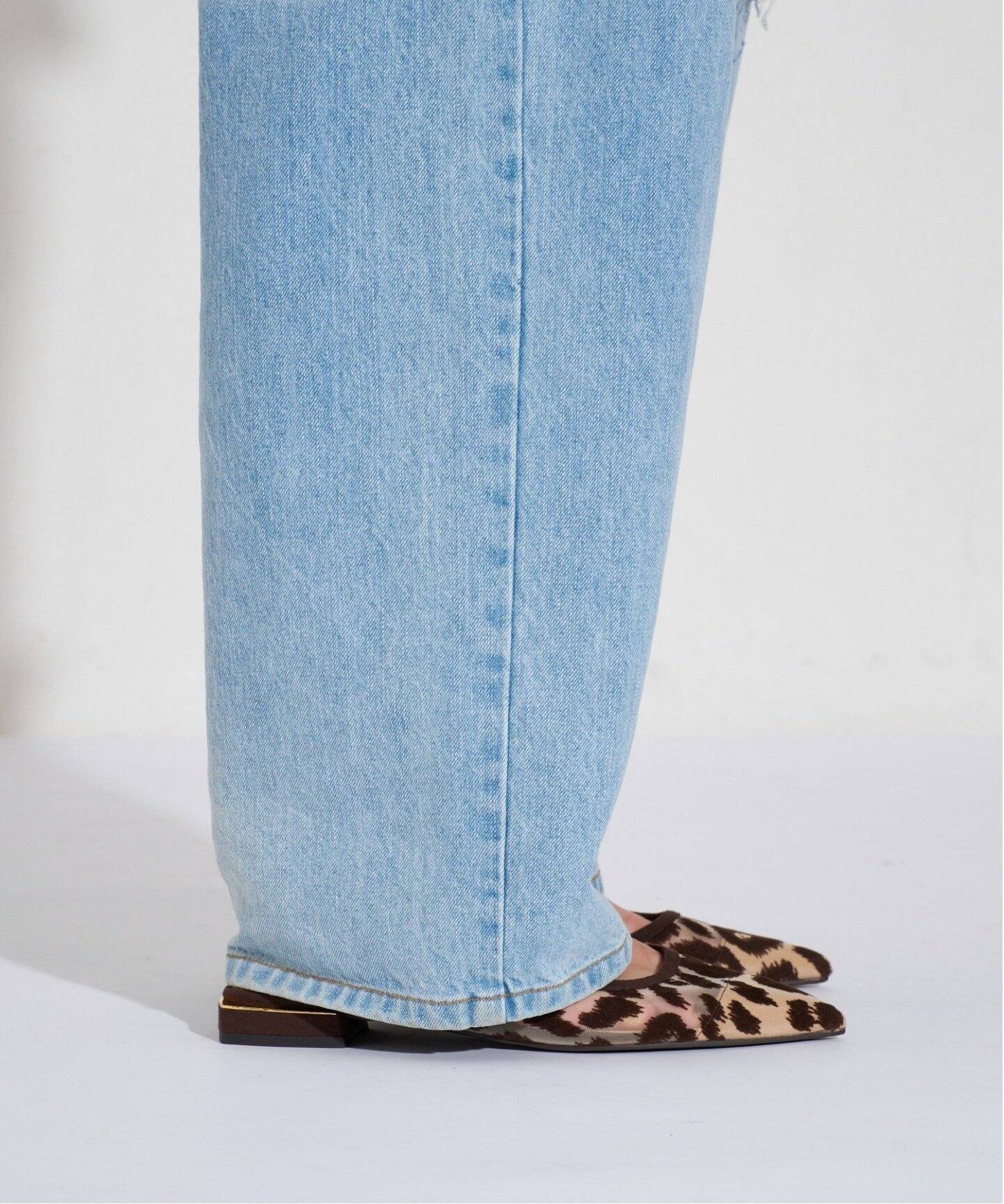 LE TALON｜GRISEポインテッドコンビストラップスリングバック