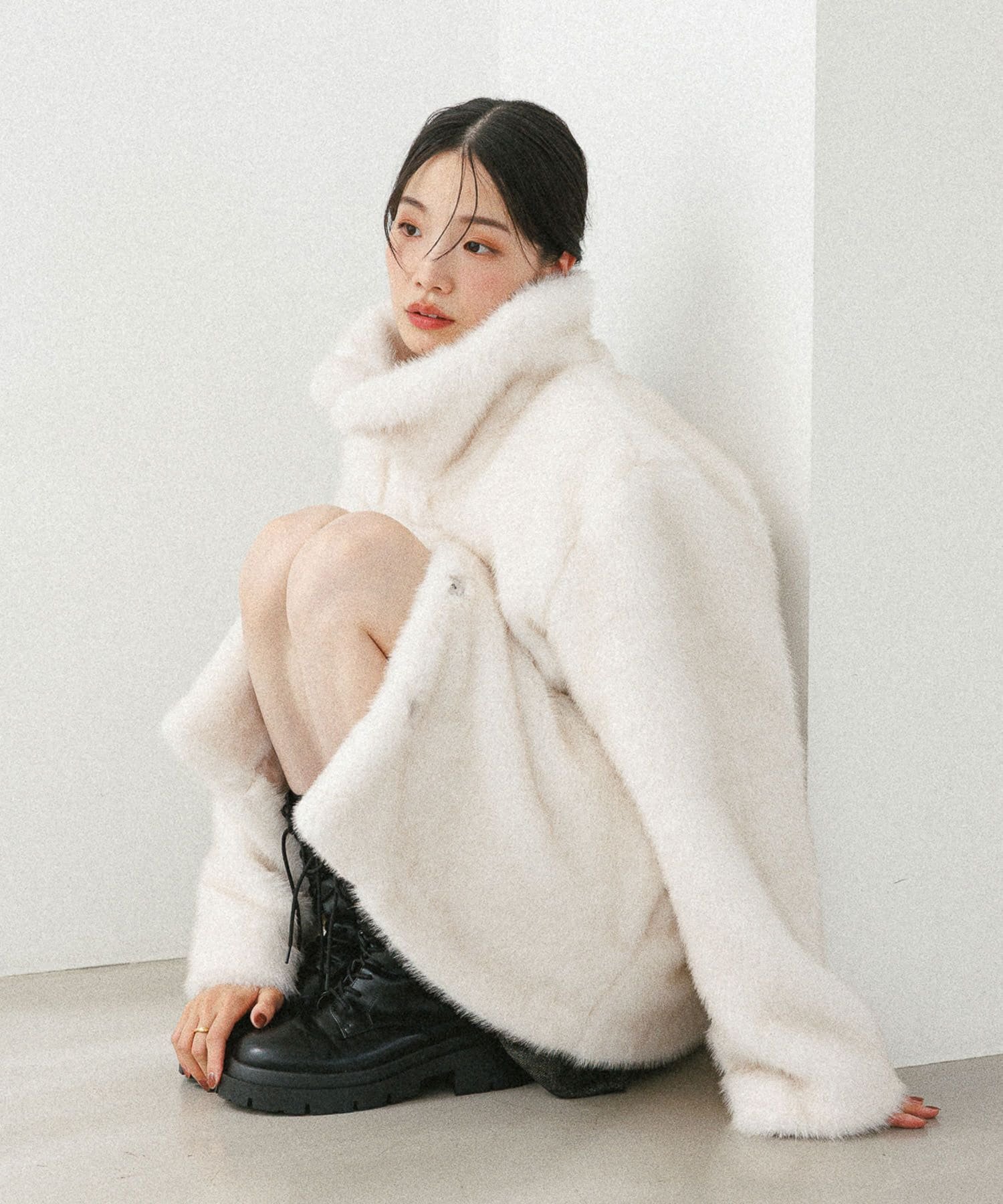 Heather｜MIXファーミドルジャケット | Rakuten Fashion(楽天