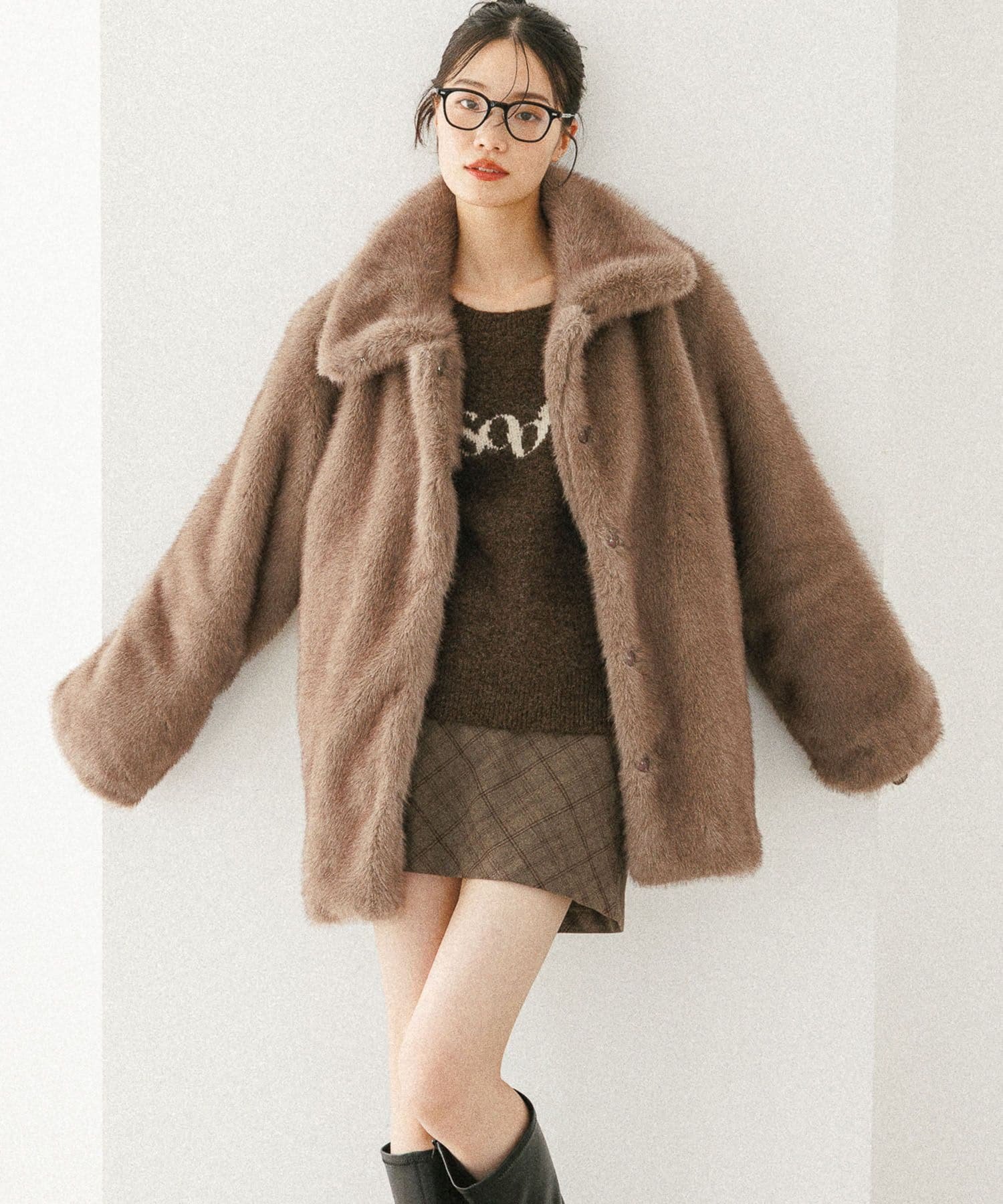 Heather｜MIXファーミドルジャケット | Rakuten Fashion(楽天