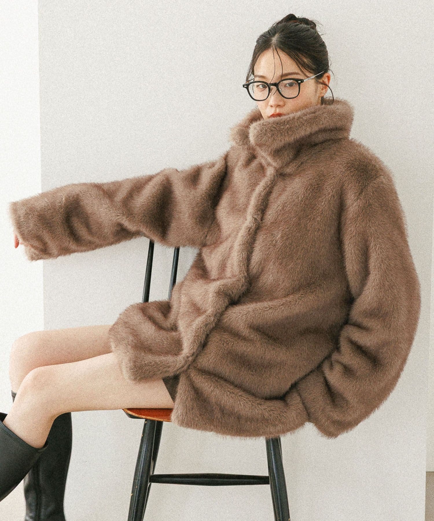 Heather｜MIXファーミドルジャケット | Rakuten Fashion(楽天