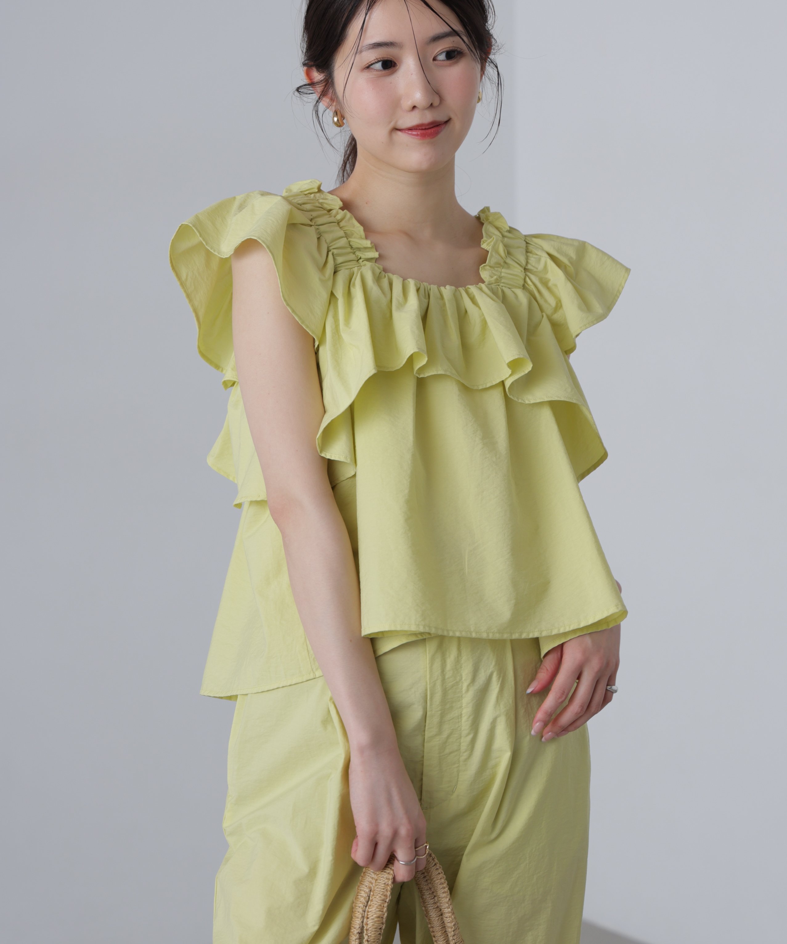 little suzie ギャザー襟ブラウス フリー 日本製 little suzie リトル