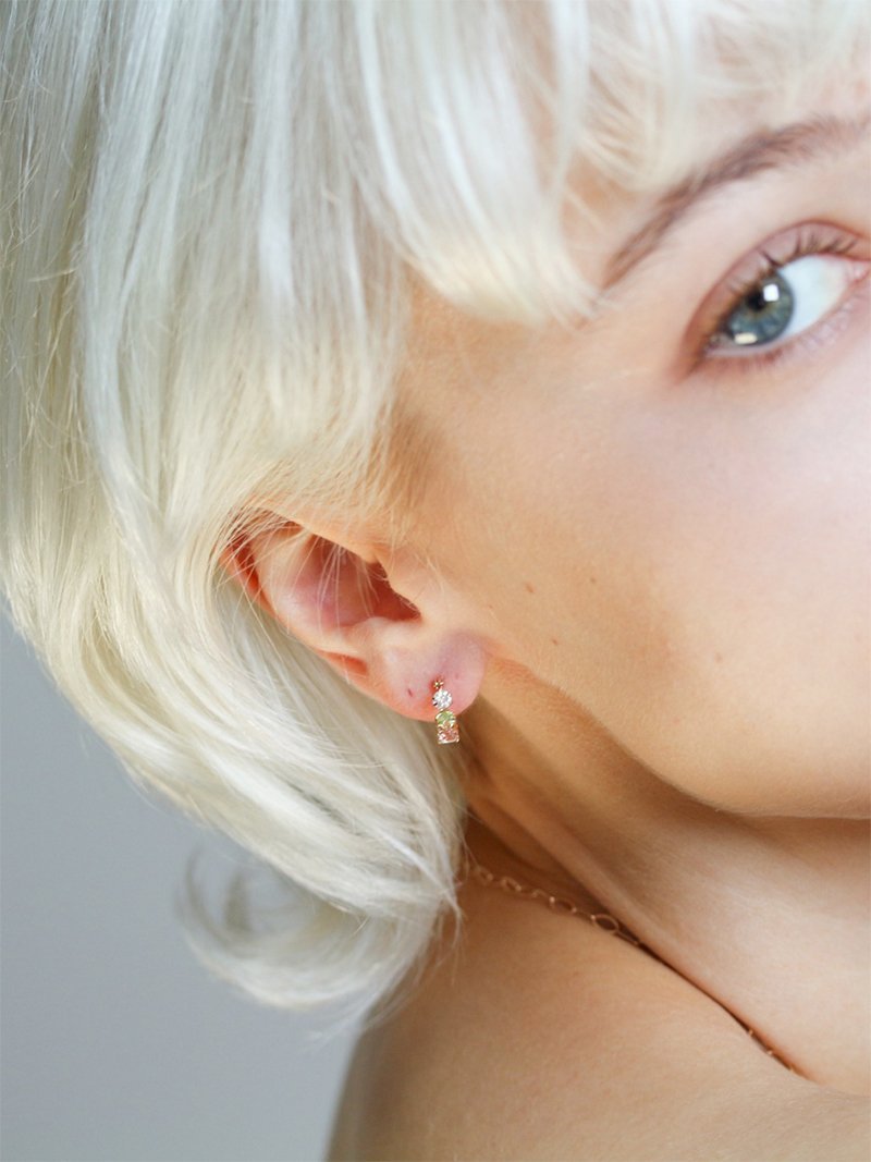 cui-cui｜マルチカラー スナップ フープ ピアス | K10YG | Rakuten