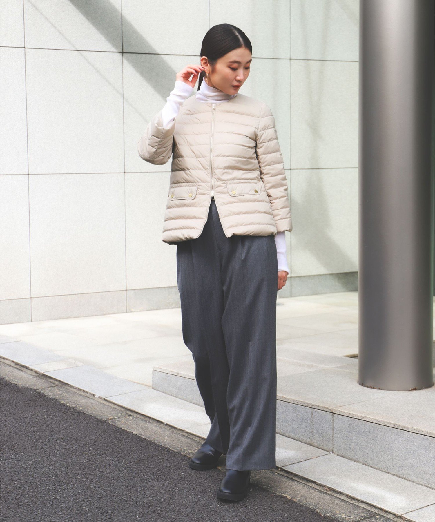 Demi-Luxe BEAMS｜【別注】TATRAS / ACACIA ノーカラー ライトダウン