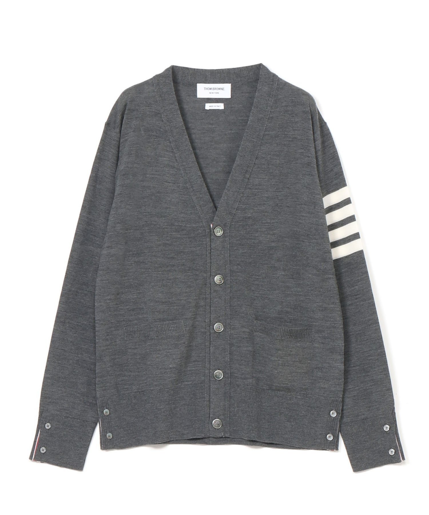 □ 44611★年 トムブラウン ドルフィンカーディガン ライトグレー 40\" THOM BROWNE/トムブラウン_women通販 | メリノウール 4BAR クロップ