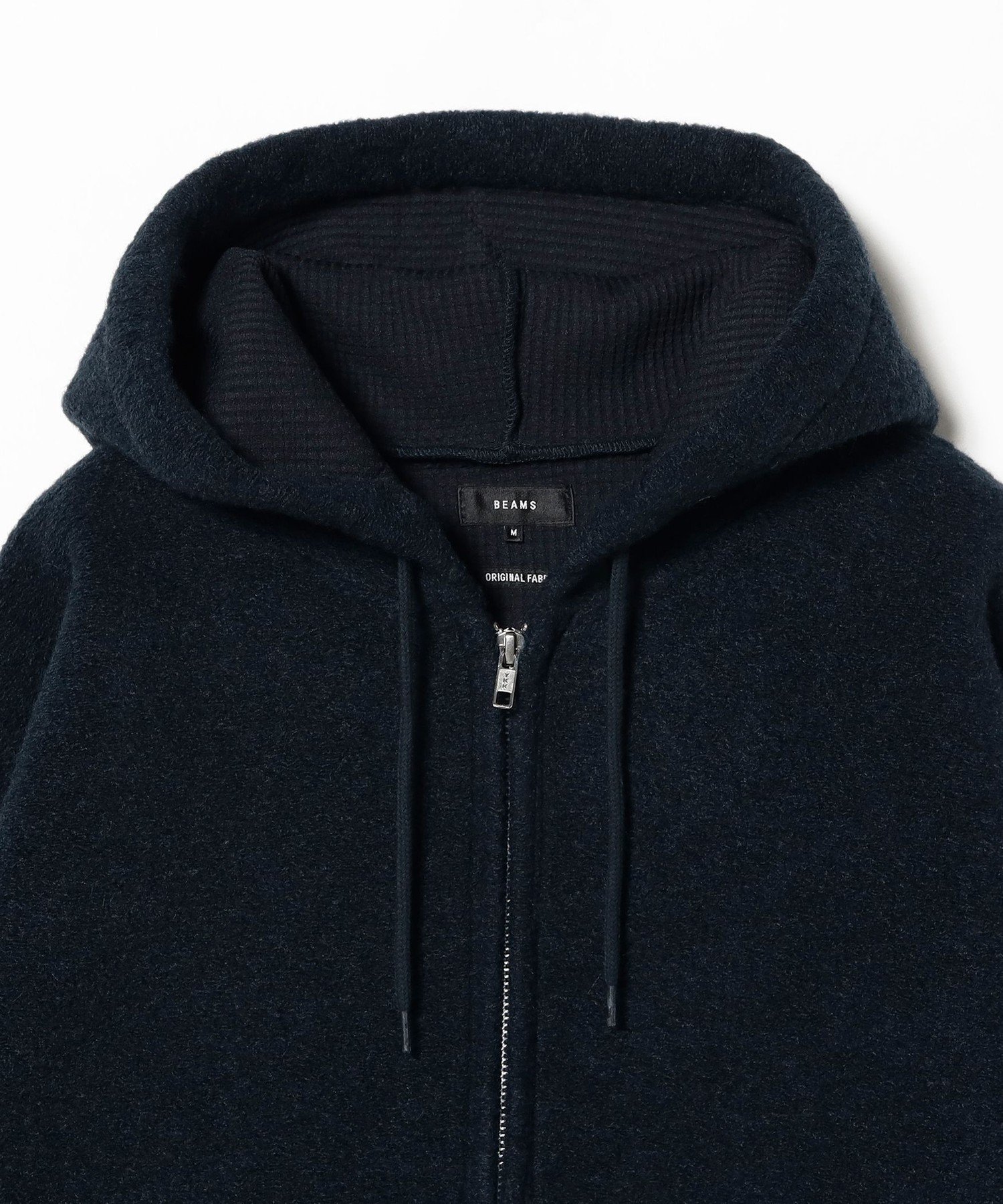 BEAMS MEN｜ワイドショートフィット スライバー フルジップ フーディ
