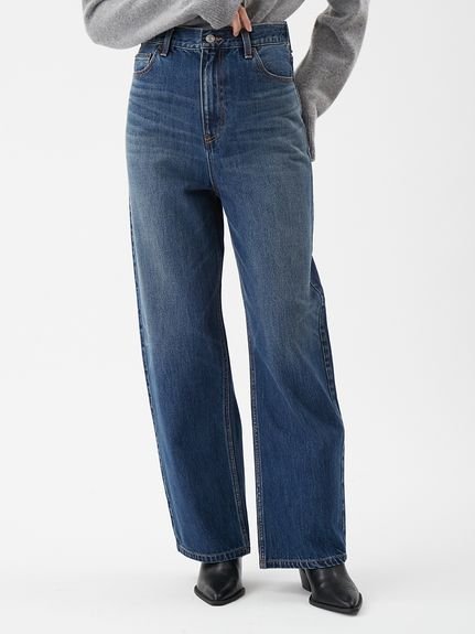 Mila Owen｜ハイライズルーズフィットバギーデニム | Rakuten Fashion