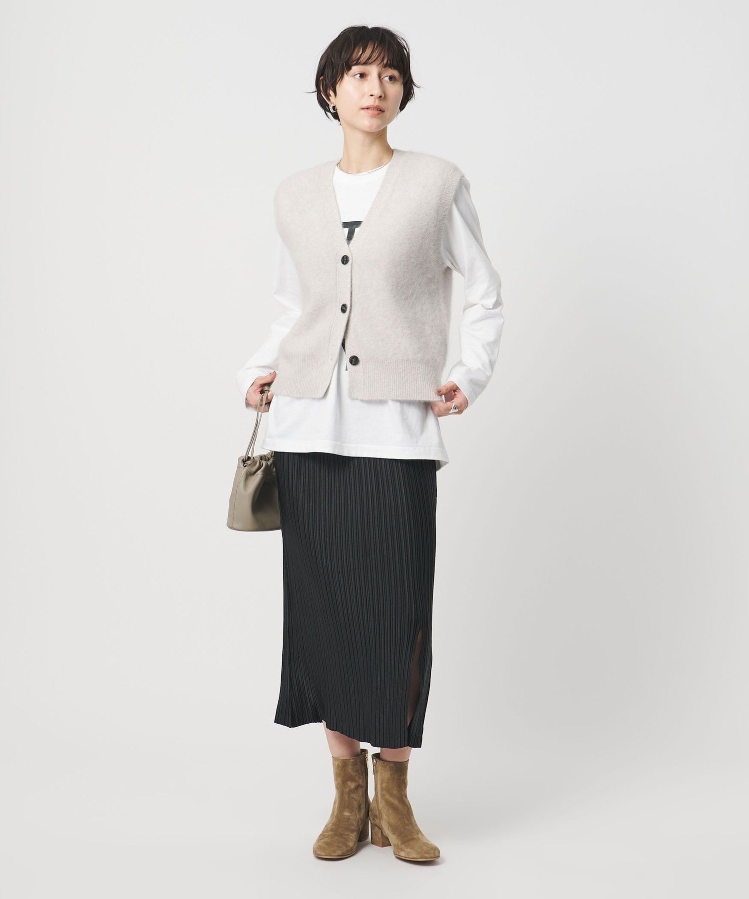 UNITED ARROWS｜フォックスカシミヤ Vネック ベスト | Rakuten Fashion