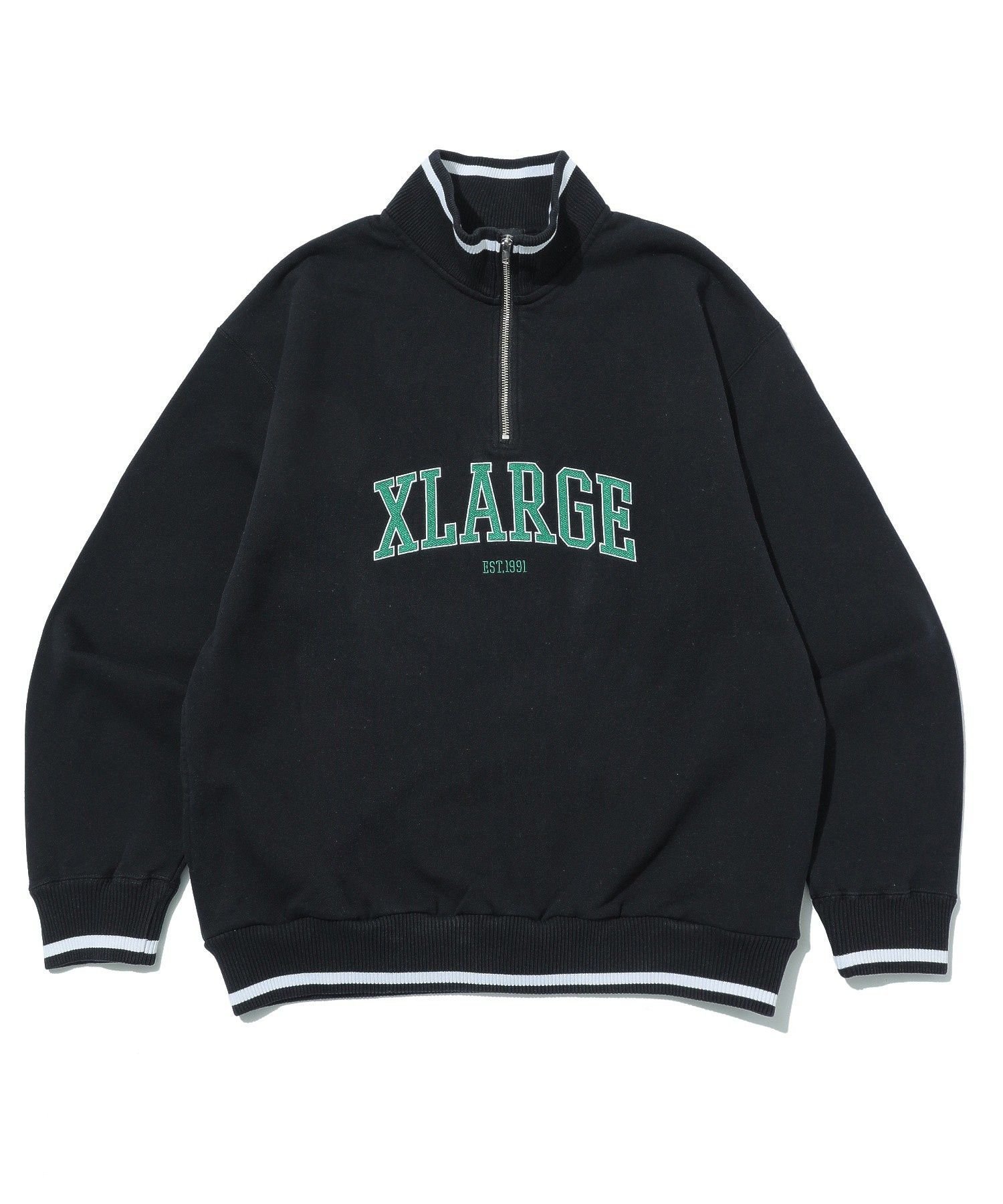 XLARGE｜STRIPED RIB HALF ZIP SWEATSHIRT | Rakuten Fashion(楽天
