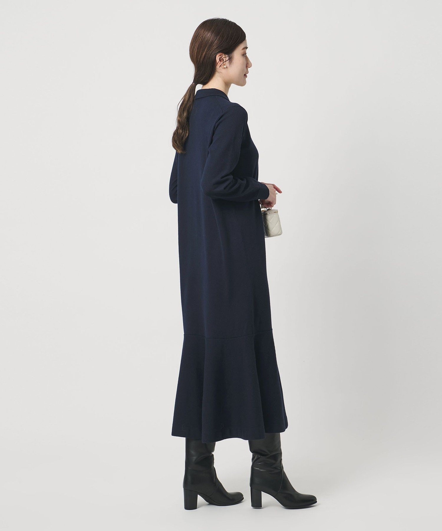 UNITED ARROWS｜ニット ペプラム ロング ワンピース | Rakuten Fashion