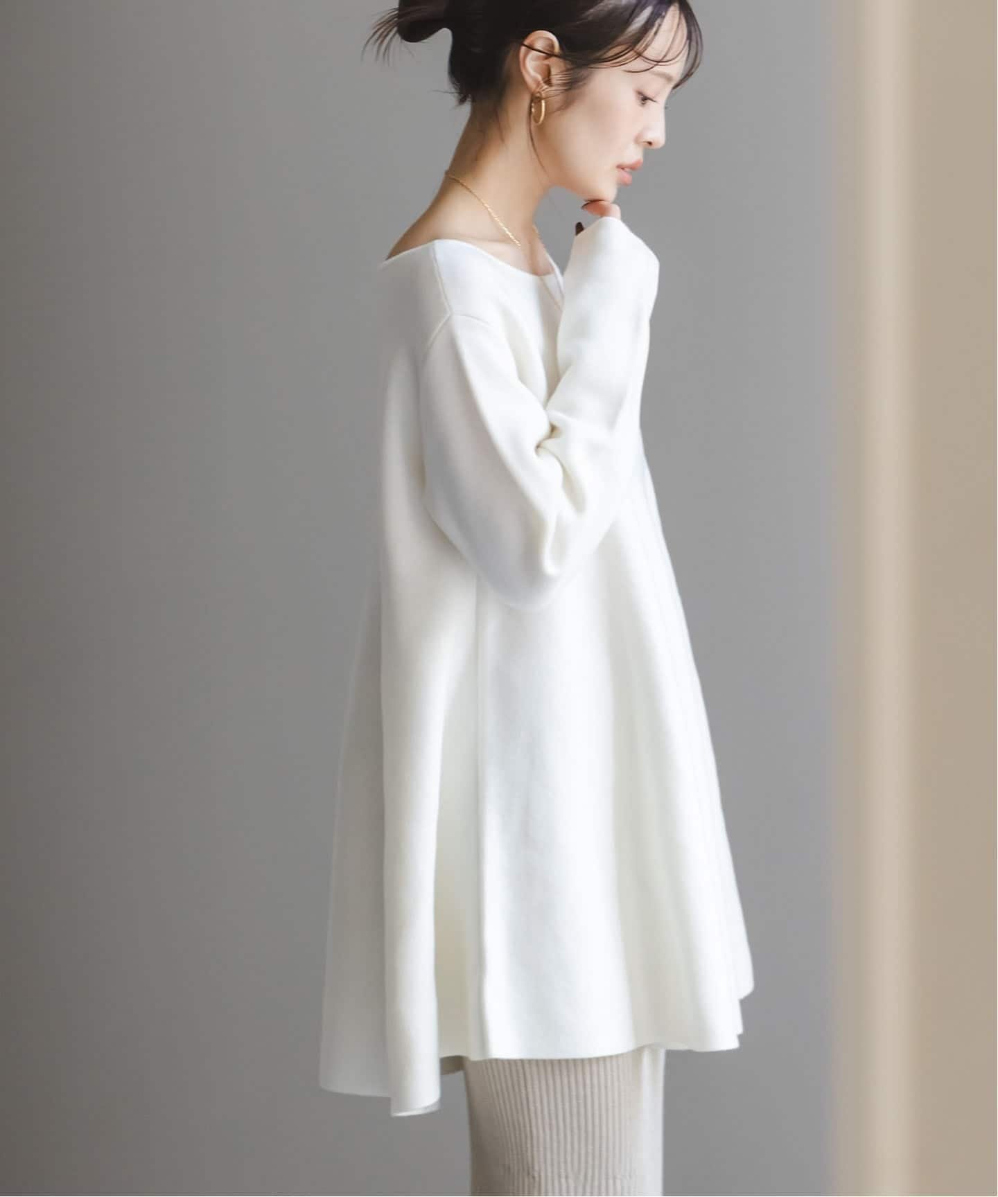 NOBLE｜テントライン フレアニット | Rakuten Fashion(楽天