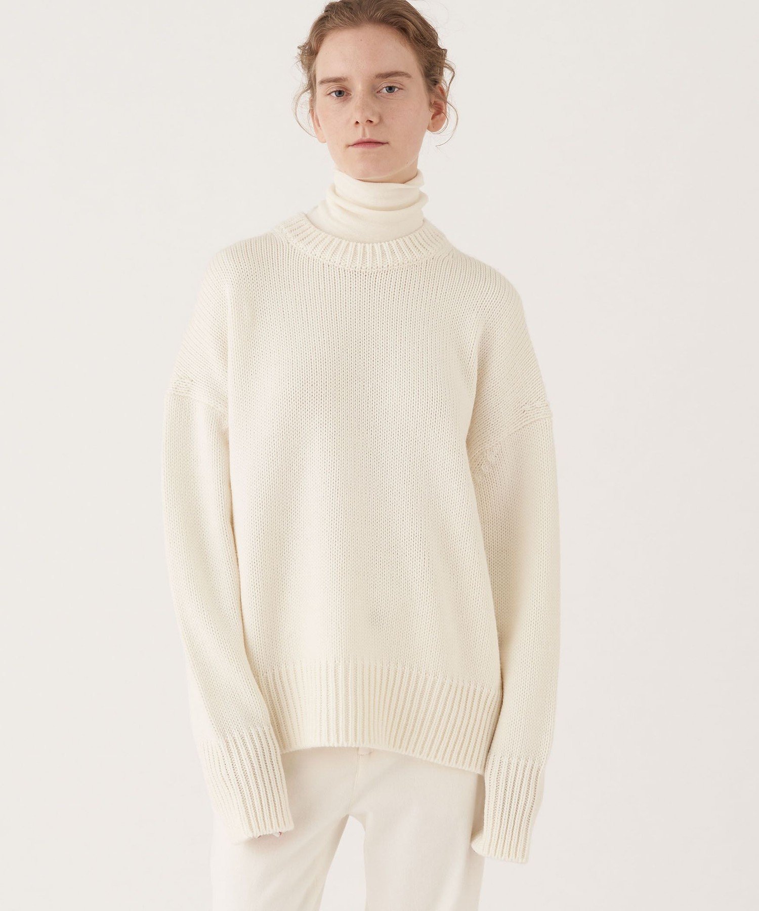 TOMORROWLAND｜ファインウーステッド クルーネックプルオーバー