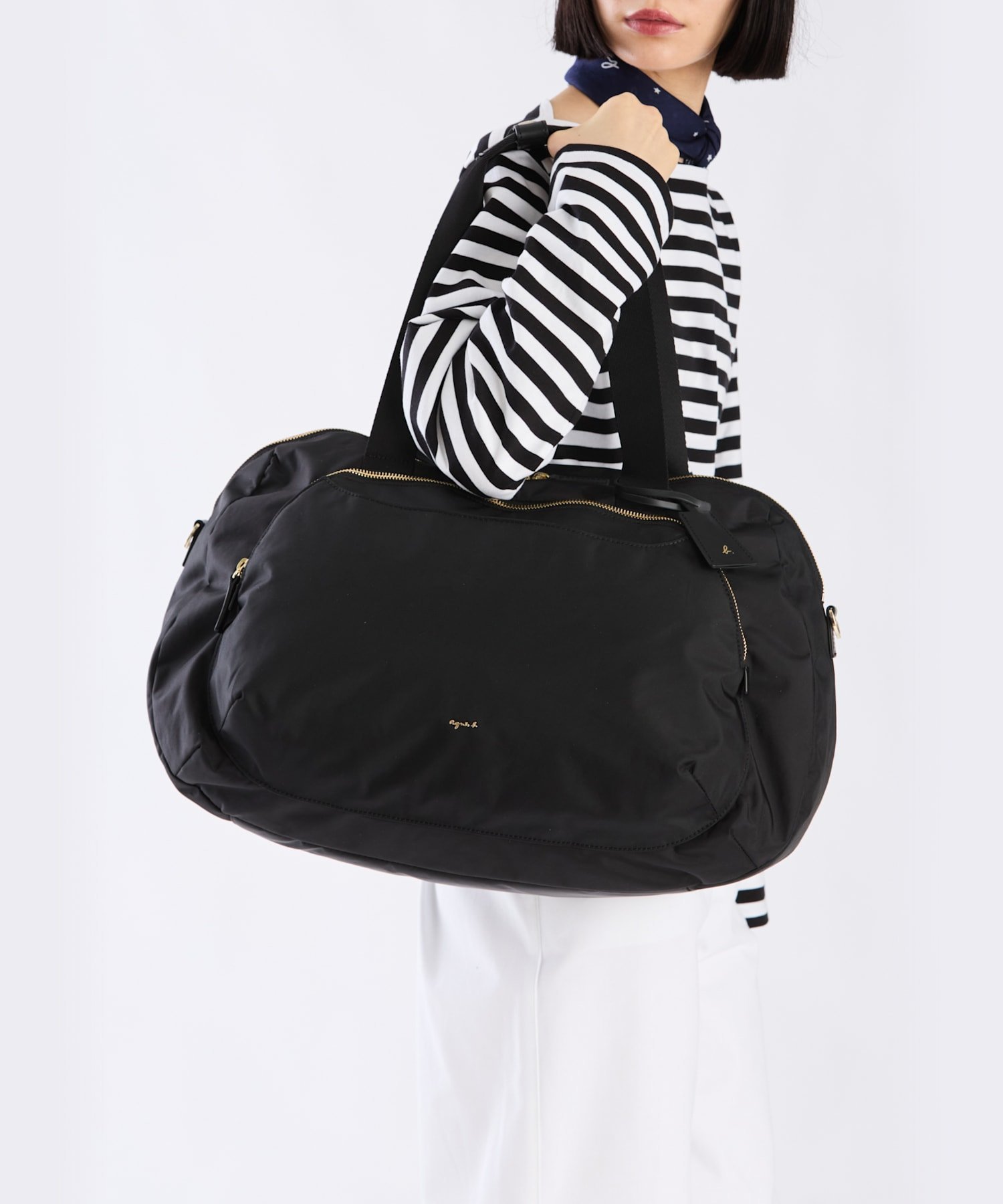 agnes b.｜ナイロンボストンバッグ 