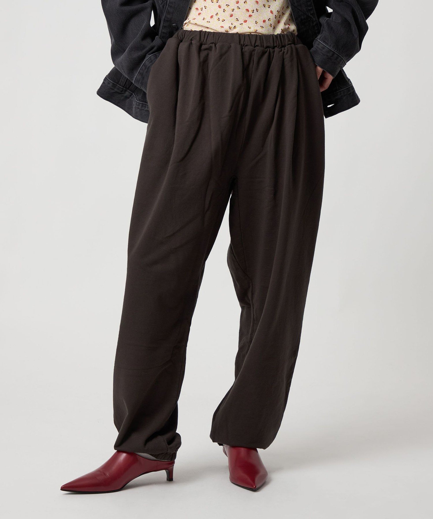 ＜6(ROKU)＞コットンウラケ ギャザーパンツ 25FW BEAUTY&YOUTH UNITED ARROWS｜<6(ROKU)>コットンウラケ ギャザーパンツ