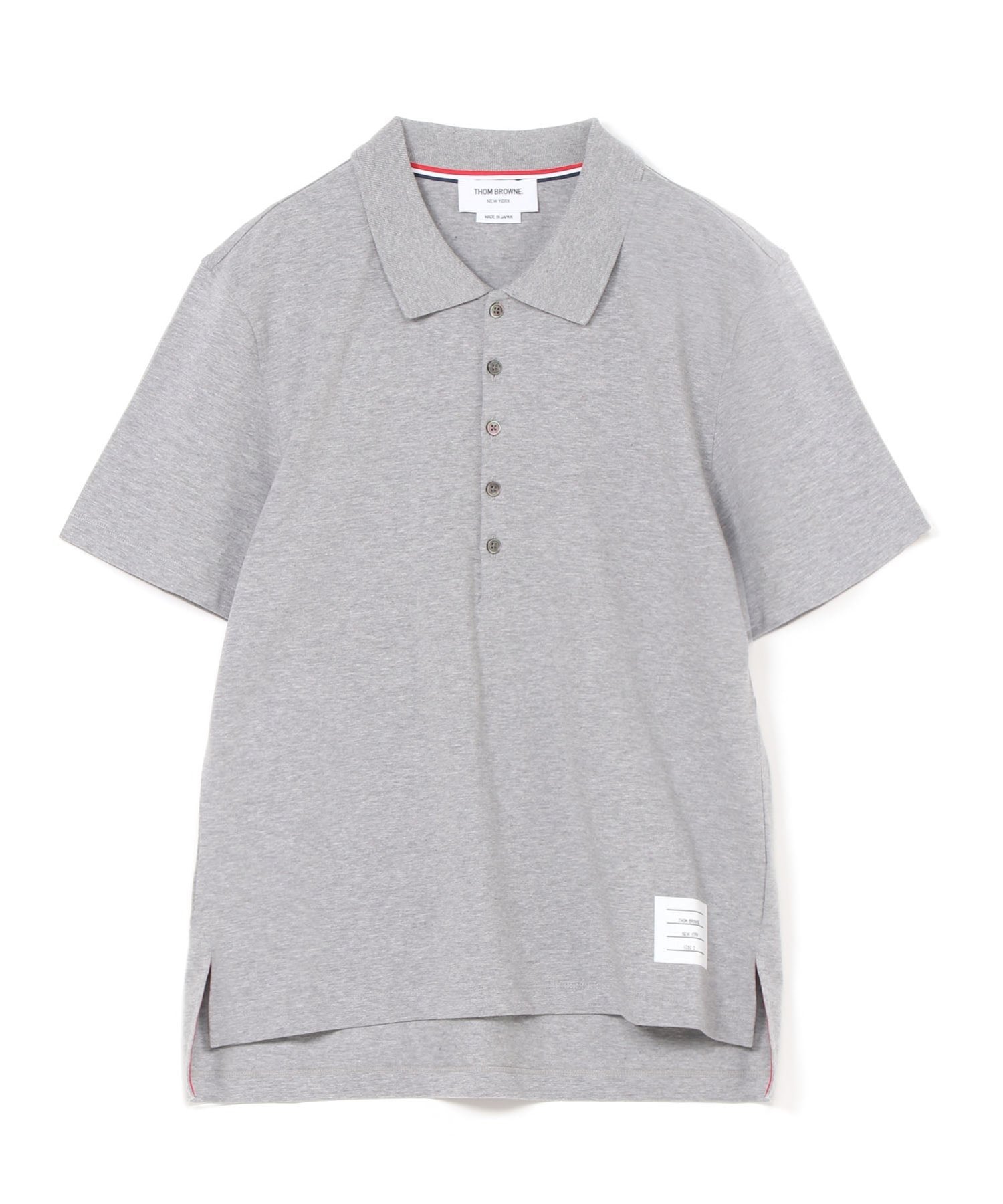 THOM BROWNE(トムブラウン)｜RELAXED FIT SS POLO W/ SIDE SLIT