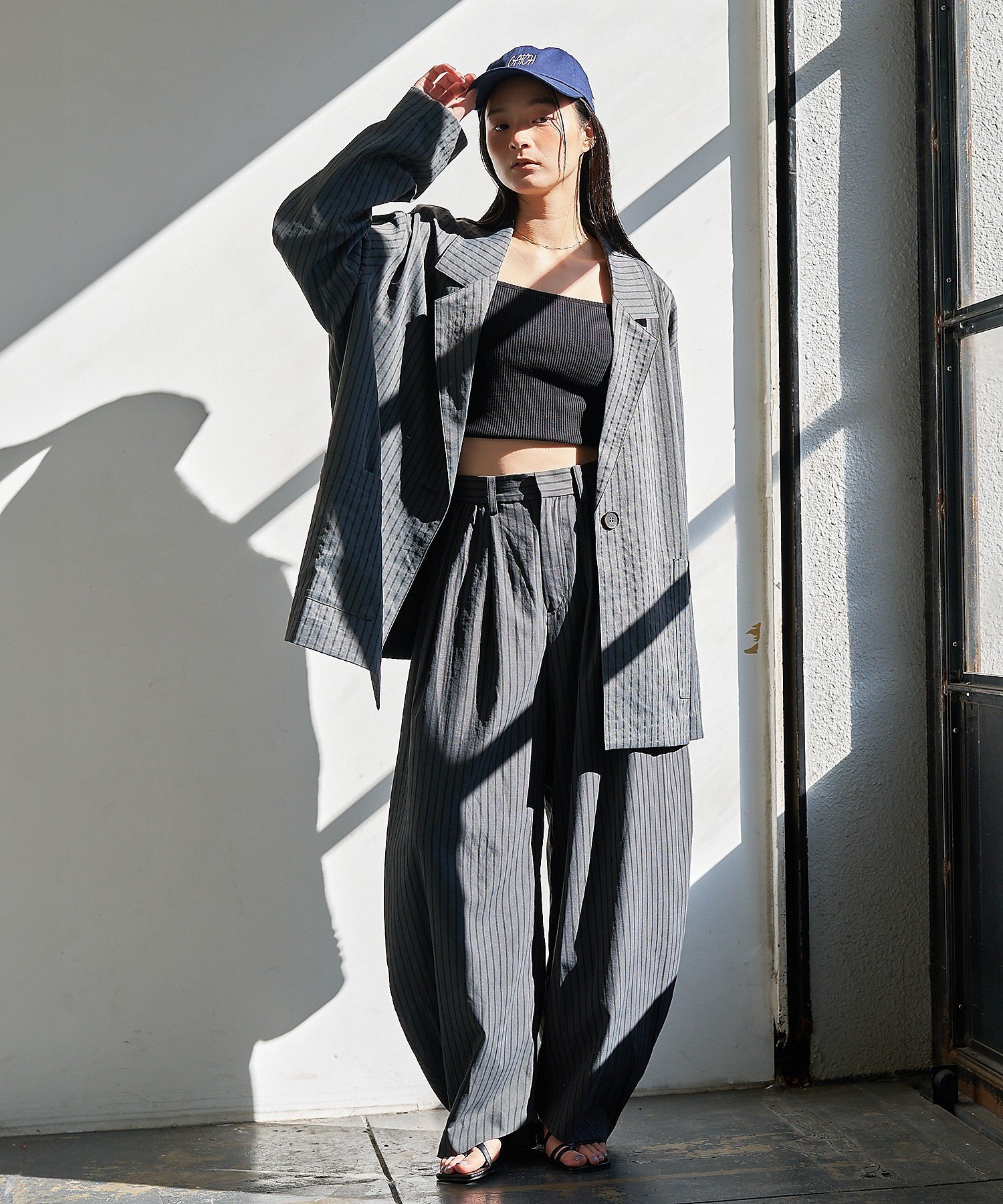 NOMINE｜ストライプワイドジャケット | Rakuten Fashion(楽天