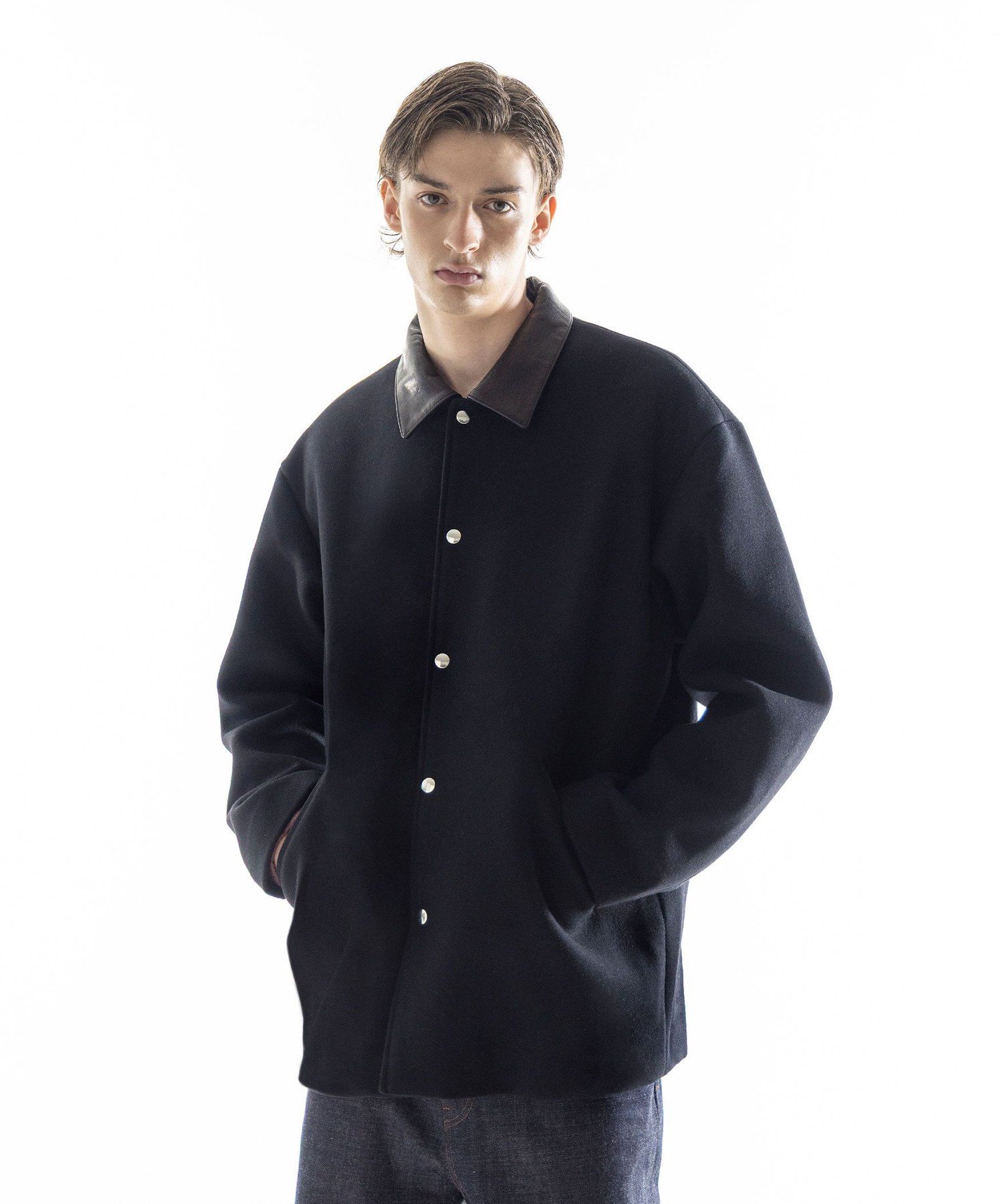 SKOOKUM × monkey time メルトン レザーカラ－ ジャケット BEAUTY&YOUTH UNITED ARROWS｜<SKOOKUM * monkey time>メルトン レザー