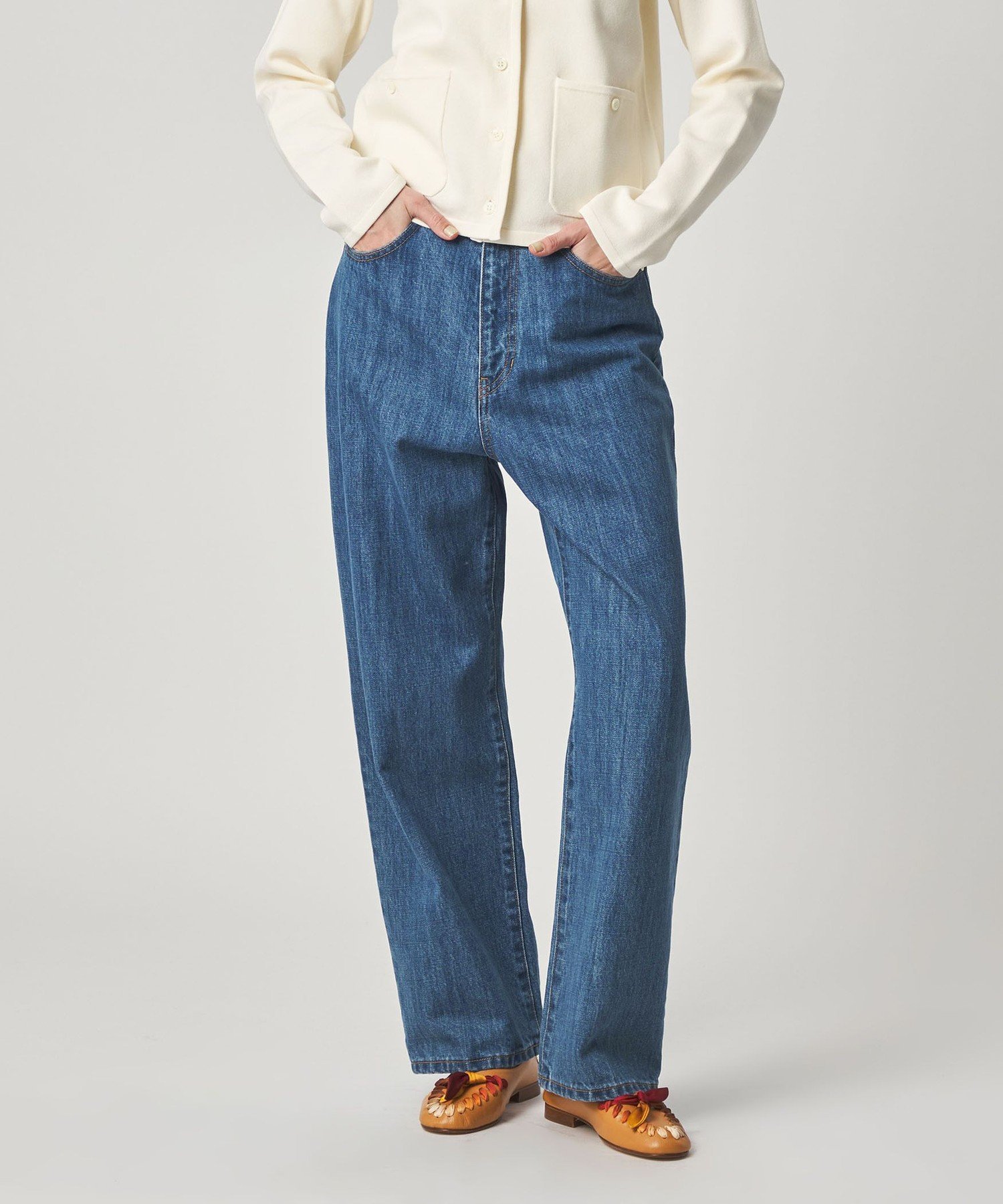 1/26までのお値下げ＜Steven Alan＞コットンデニム ストレートパンツ Steven Alan＞コットン デニム ストレート パンツ