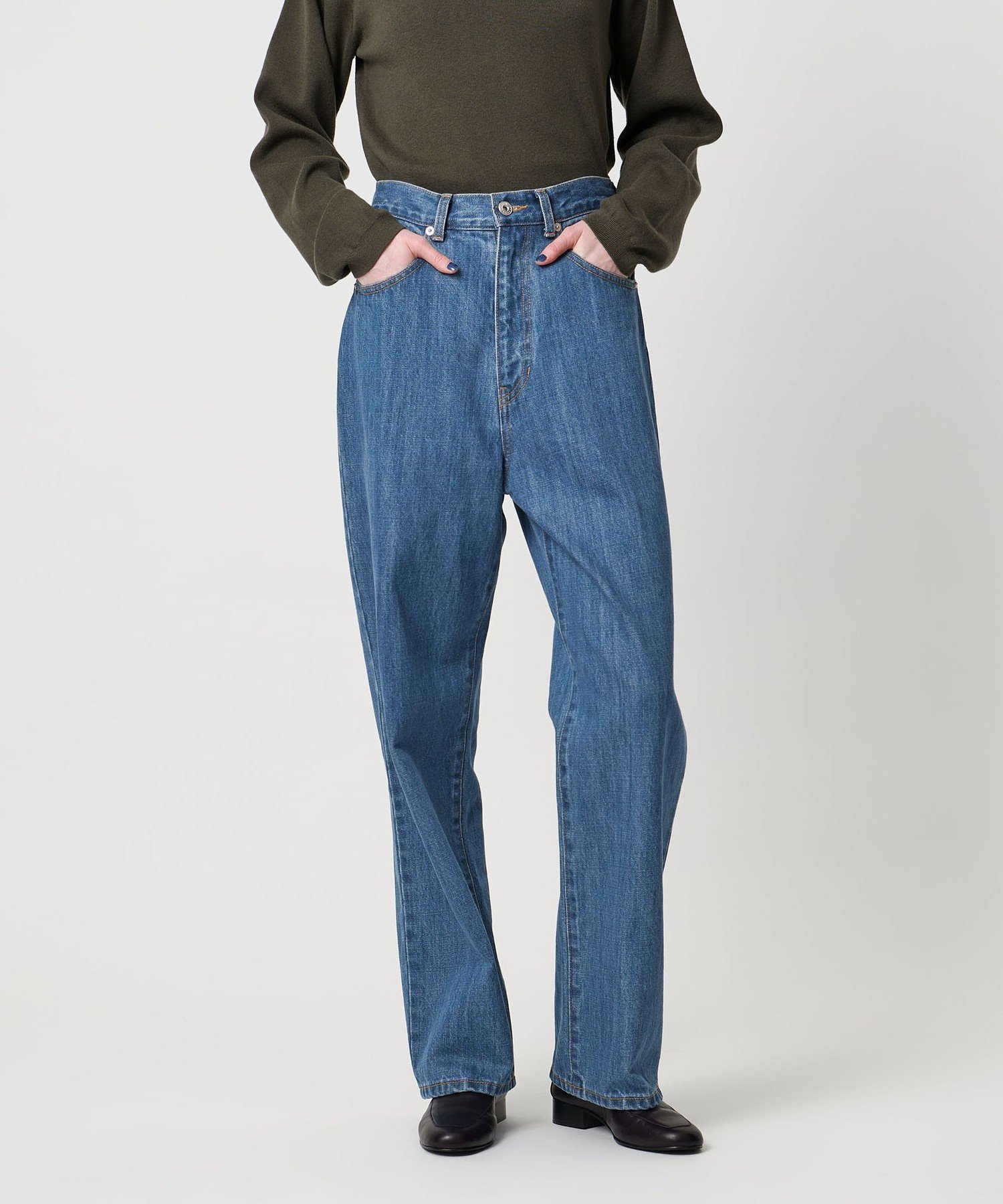 はむはむ　Steven Alan コットン デニム ストレート パンツ Steven Alan＞コットン デニム ストレート パンツ