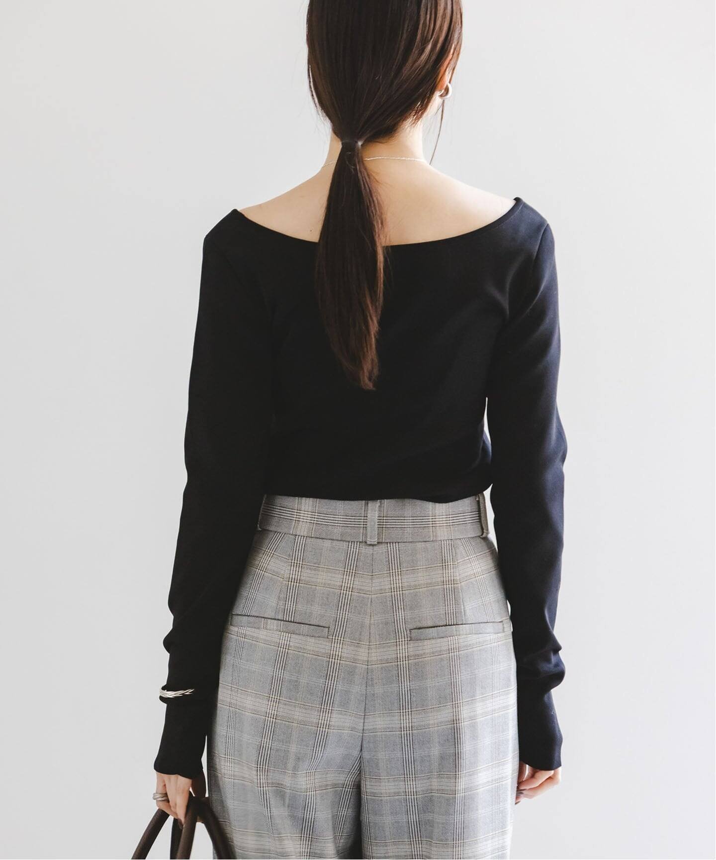 NOBLE｜デコルテロングスリーブニット | Rakuten Fashion(楽天