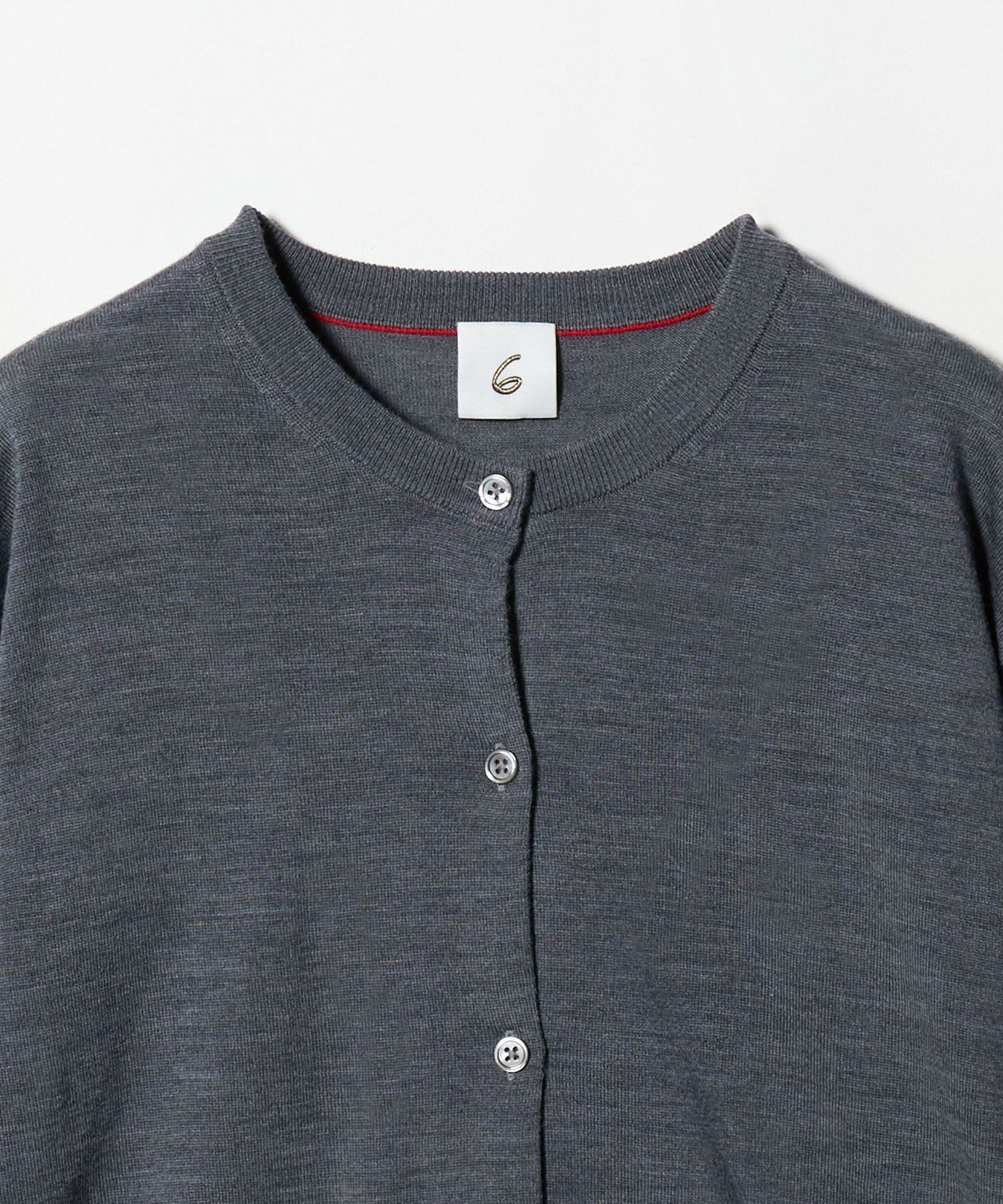 6（ロク）　クロップドカーディガン 6(ROKU)＞ウール クロップド カーディガン