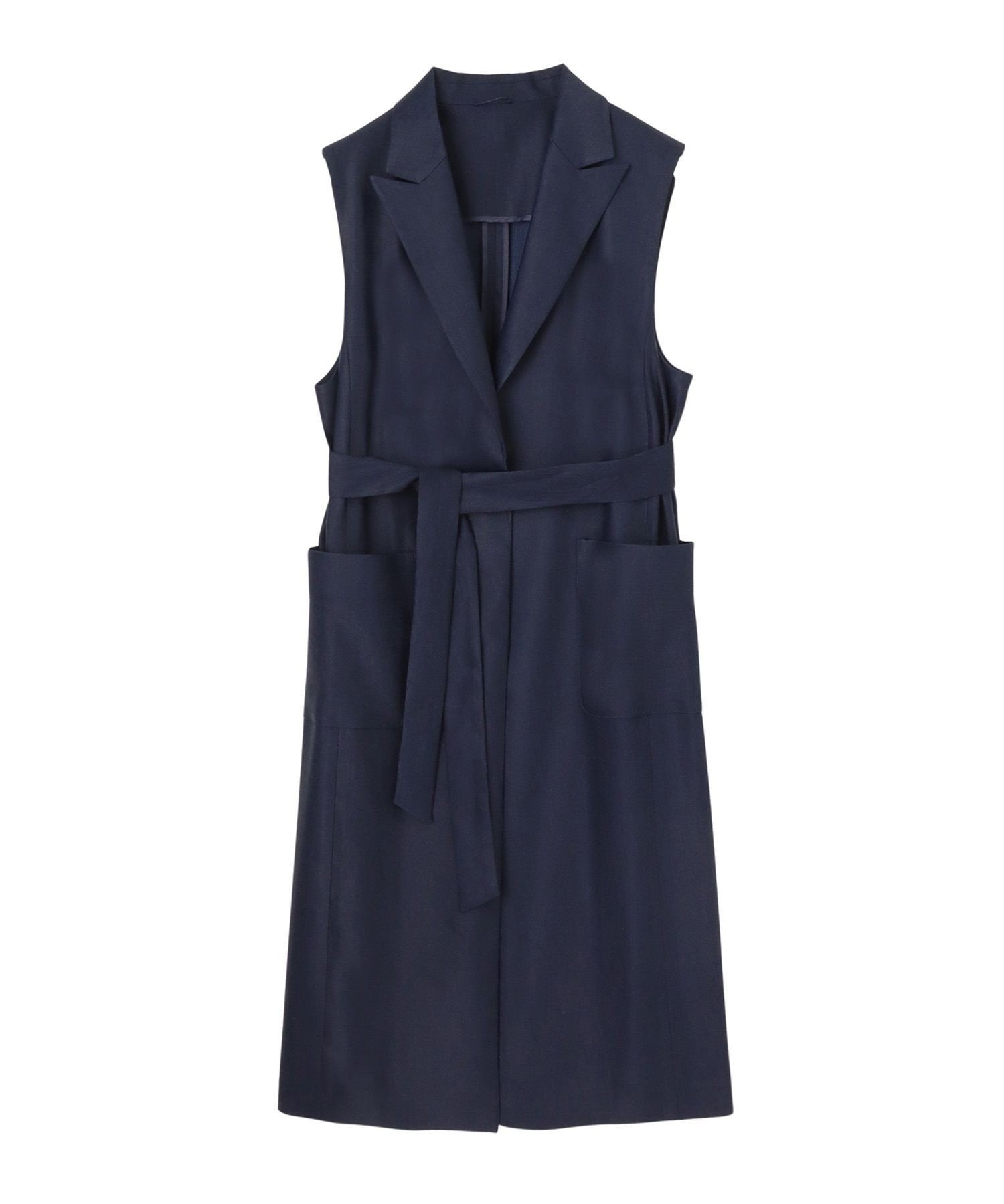 ANAYI｜リネンストレッチロングジレ | Rakuten Fashion(楽天