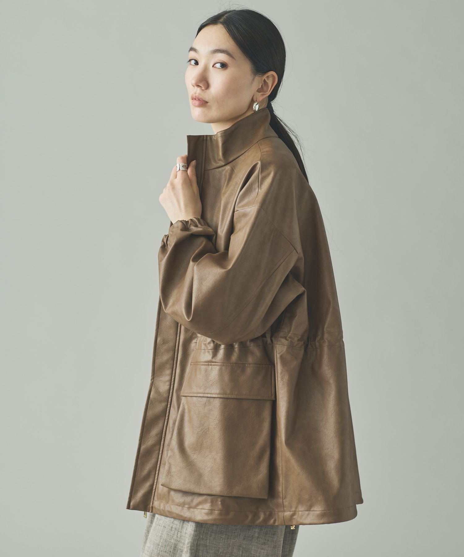 Curensology｜ヴィンテージフェイクレザーコート | Rakuten Fashion