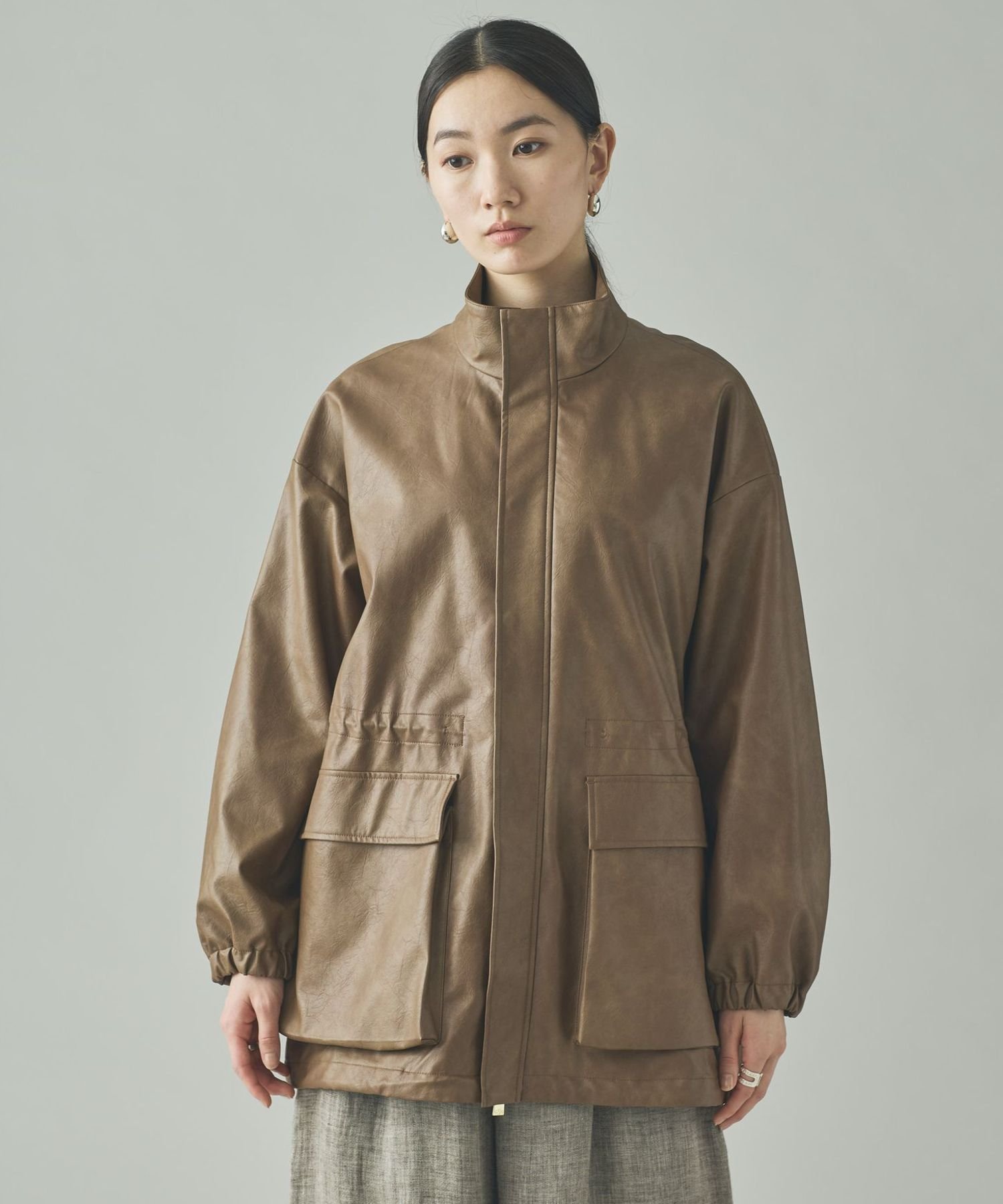 Curensology｜ヴィンテージフェイクレザーコート | Rakuten Fashion