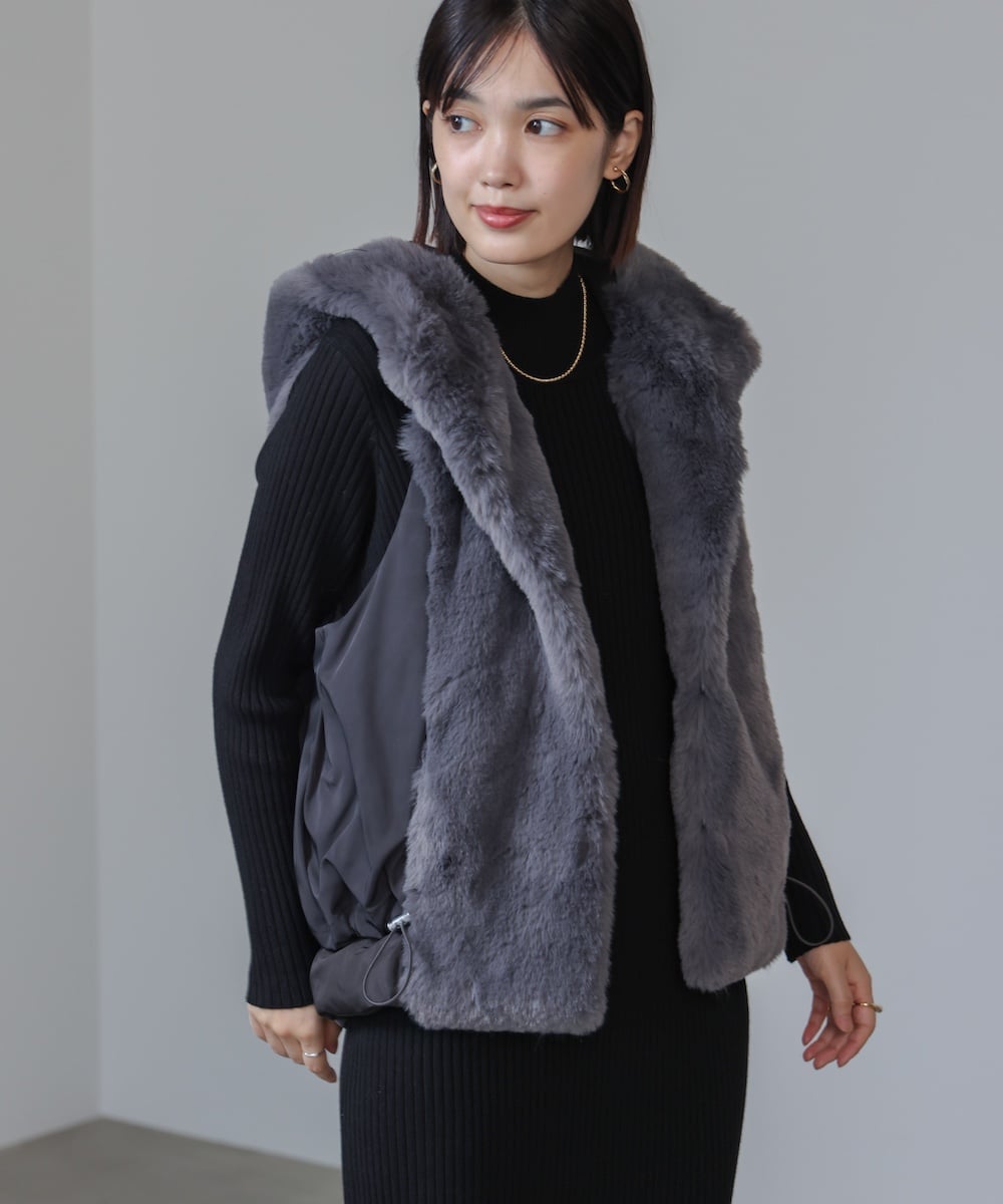 Bab / Bou Jeloud｜異素材MIXダウンファーベスト | Rakuten Fashion