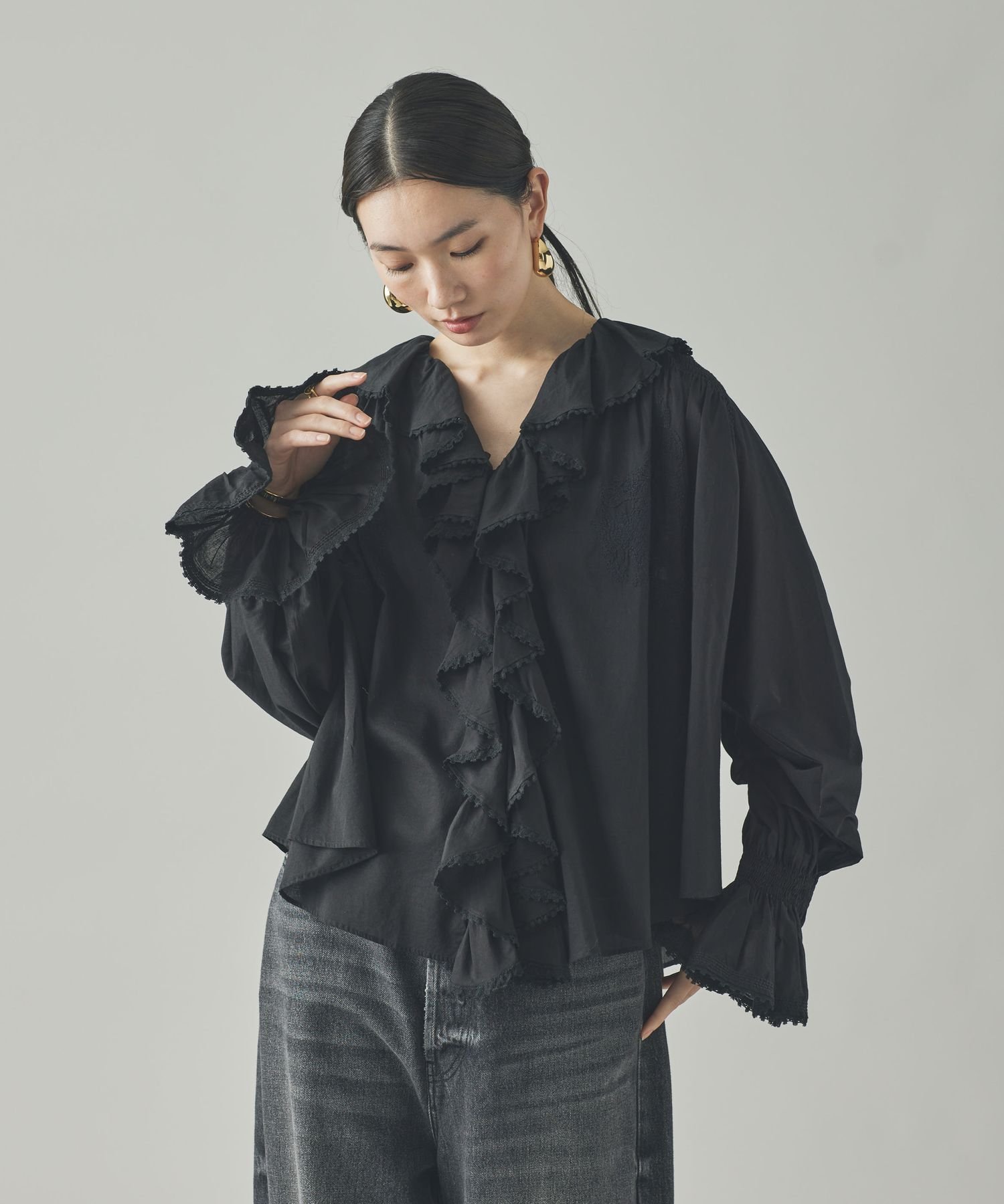 Curensology｜ラッフルレースブラウス | Rakuten Fashion(楽天