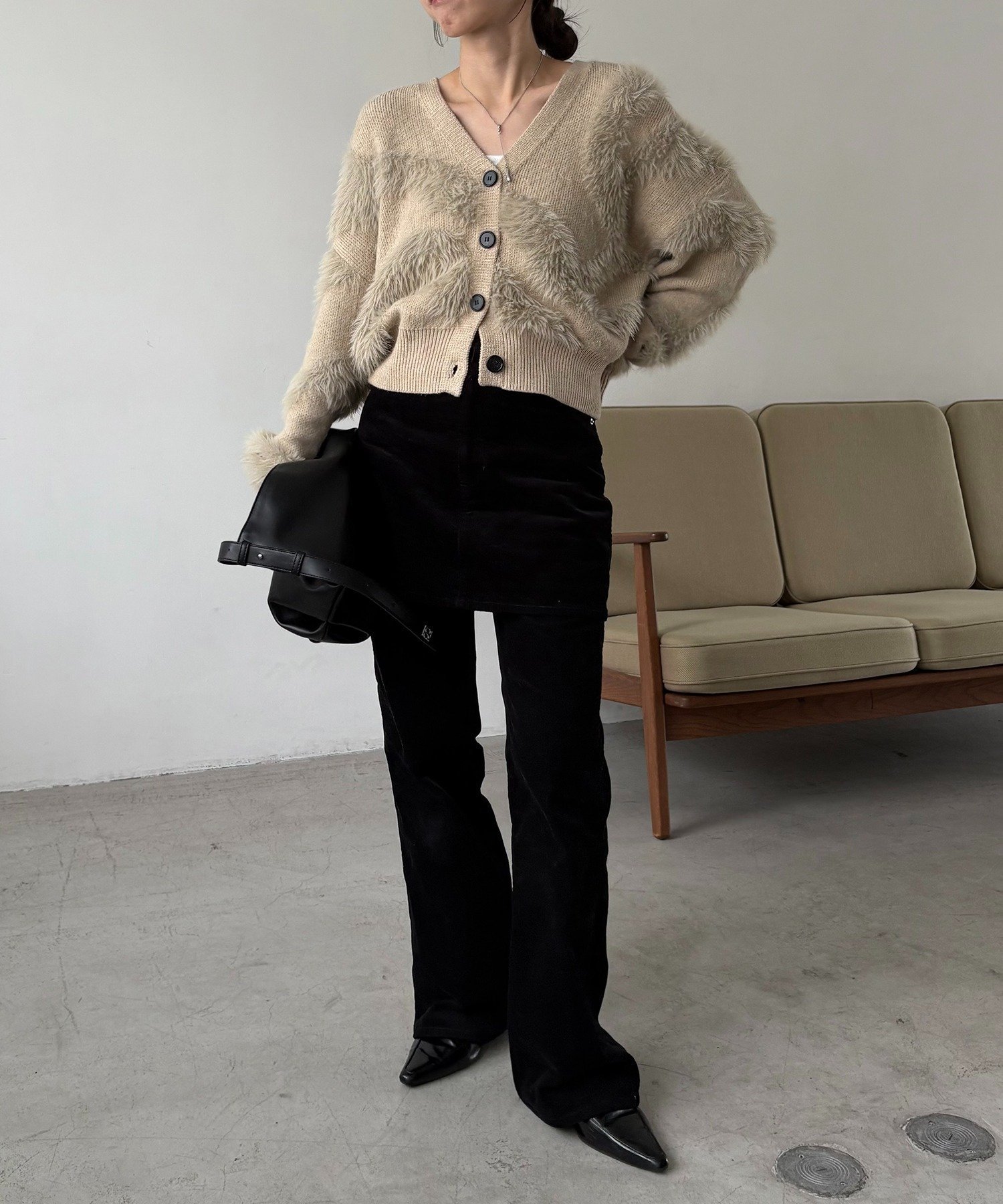 CAPRICIEUX LE'MAGE｜WAVEフェザーカーディガン | Rakuten Fashion