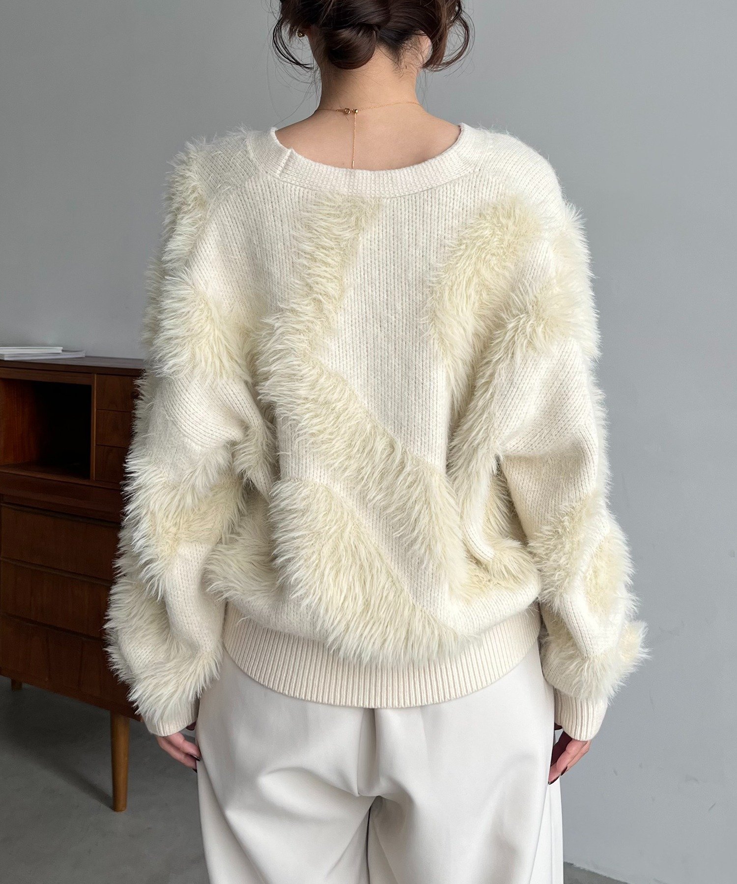 CAPRICIEUX LE'MAGE｜WAVEフェザーカーディガン | Rakuten Fashion