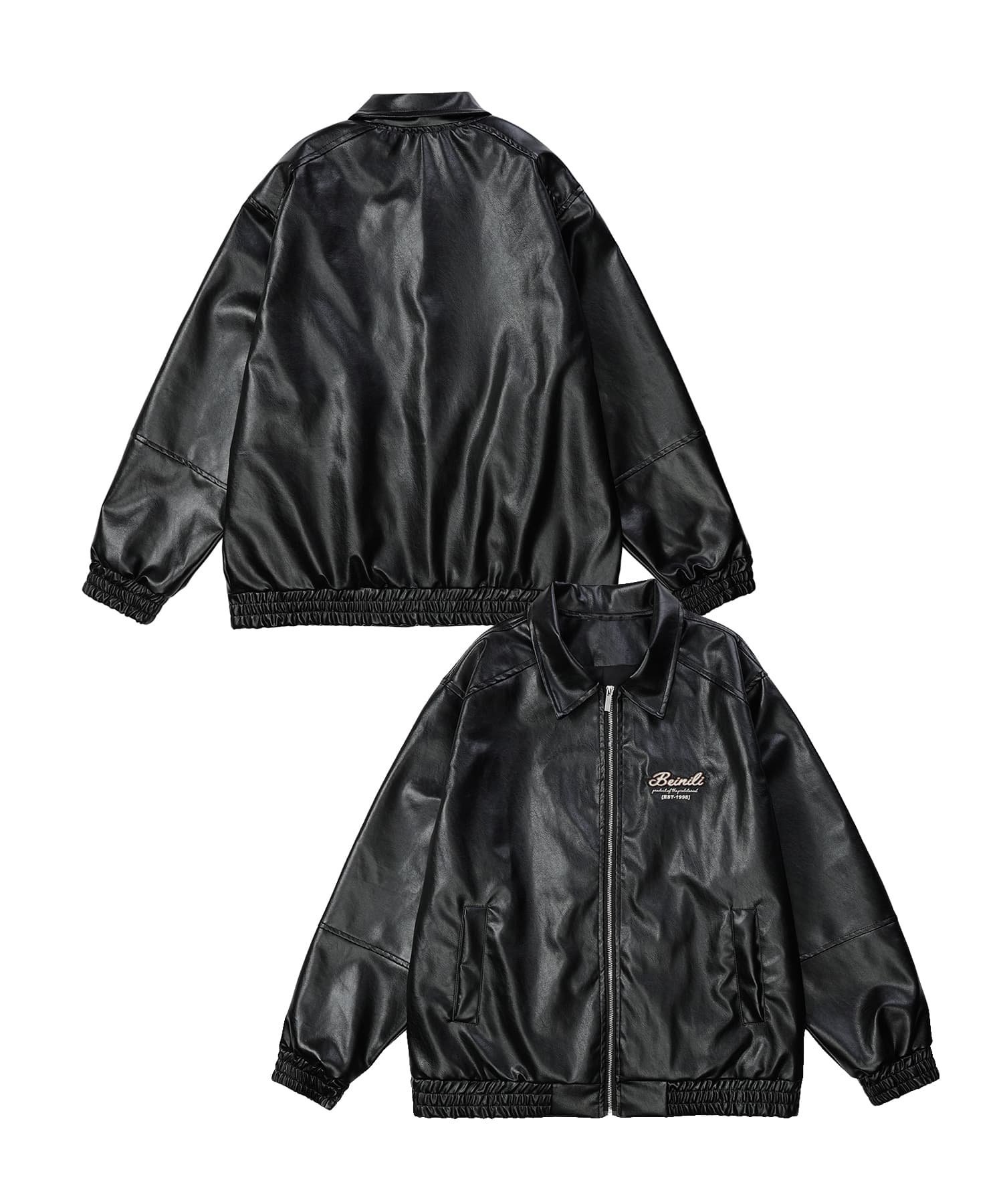 aimoha｜【HOOK】for girls オーバーサイズPUレザージャケット